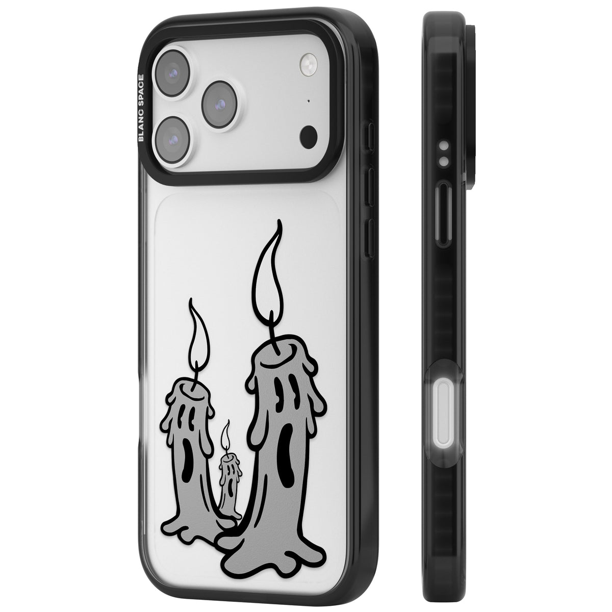 Candle Lit iPhone 17 Pro Max Impact Black Phone Case side