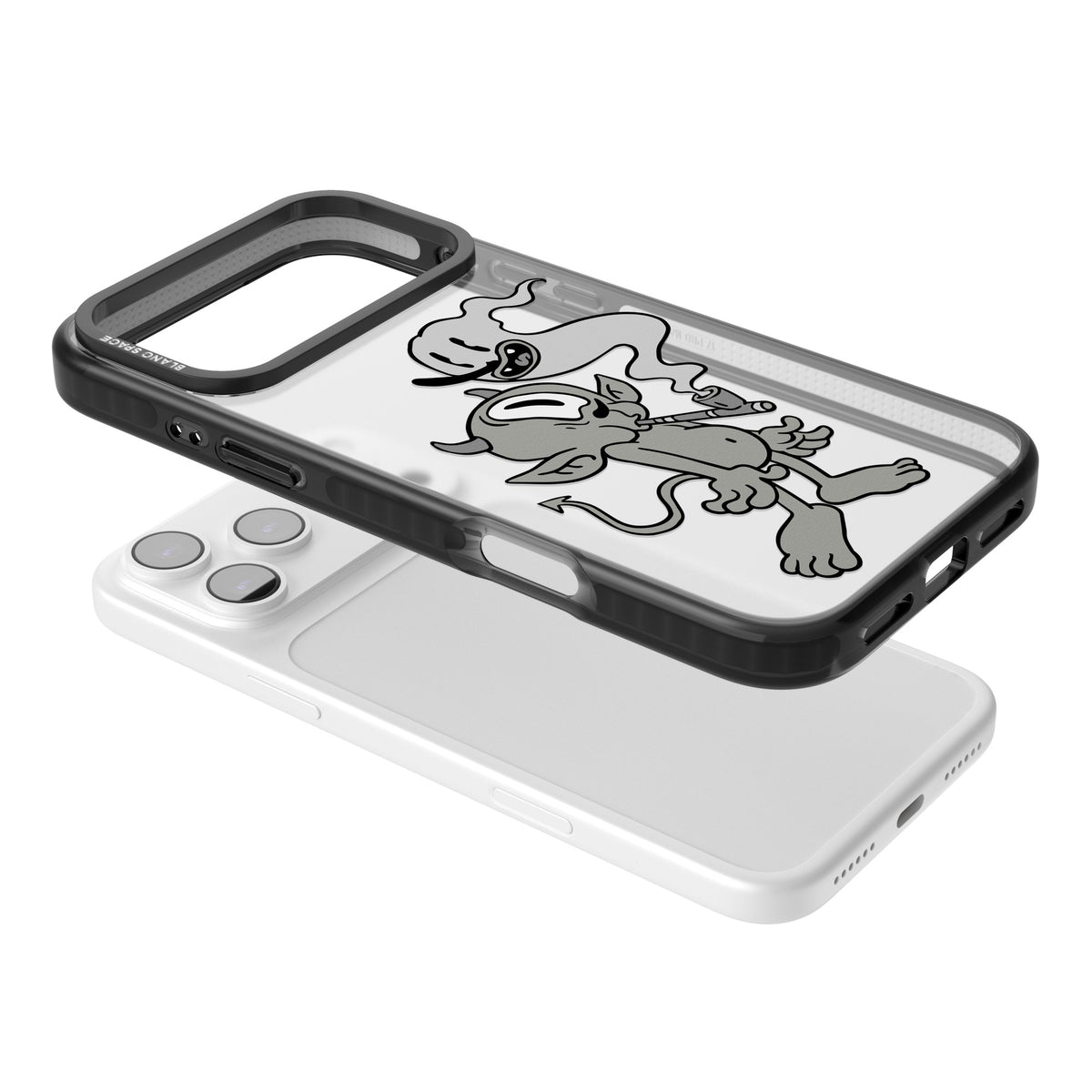 Pipe Goblin iPhone 17 Pro Max Impact Black Phone Case angled
