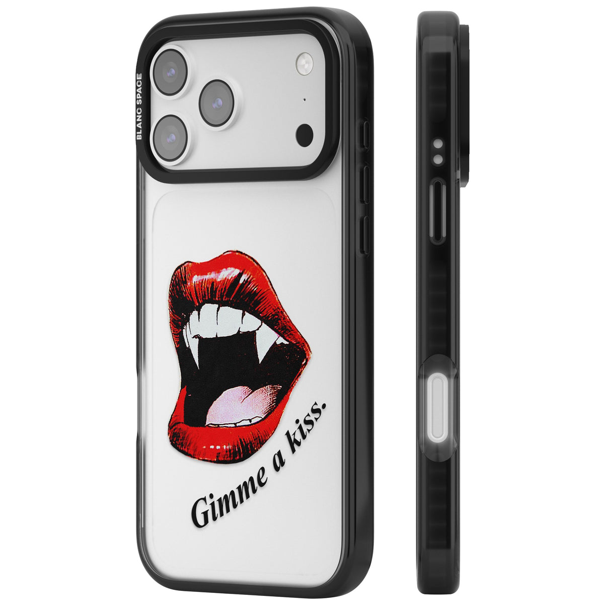 Gimme A Kiss iPhone 17 Pro Max Impact Black Phone Case side