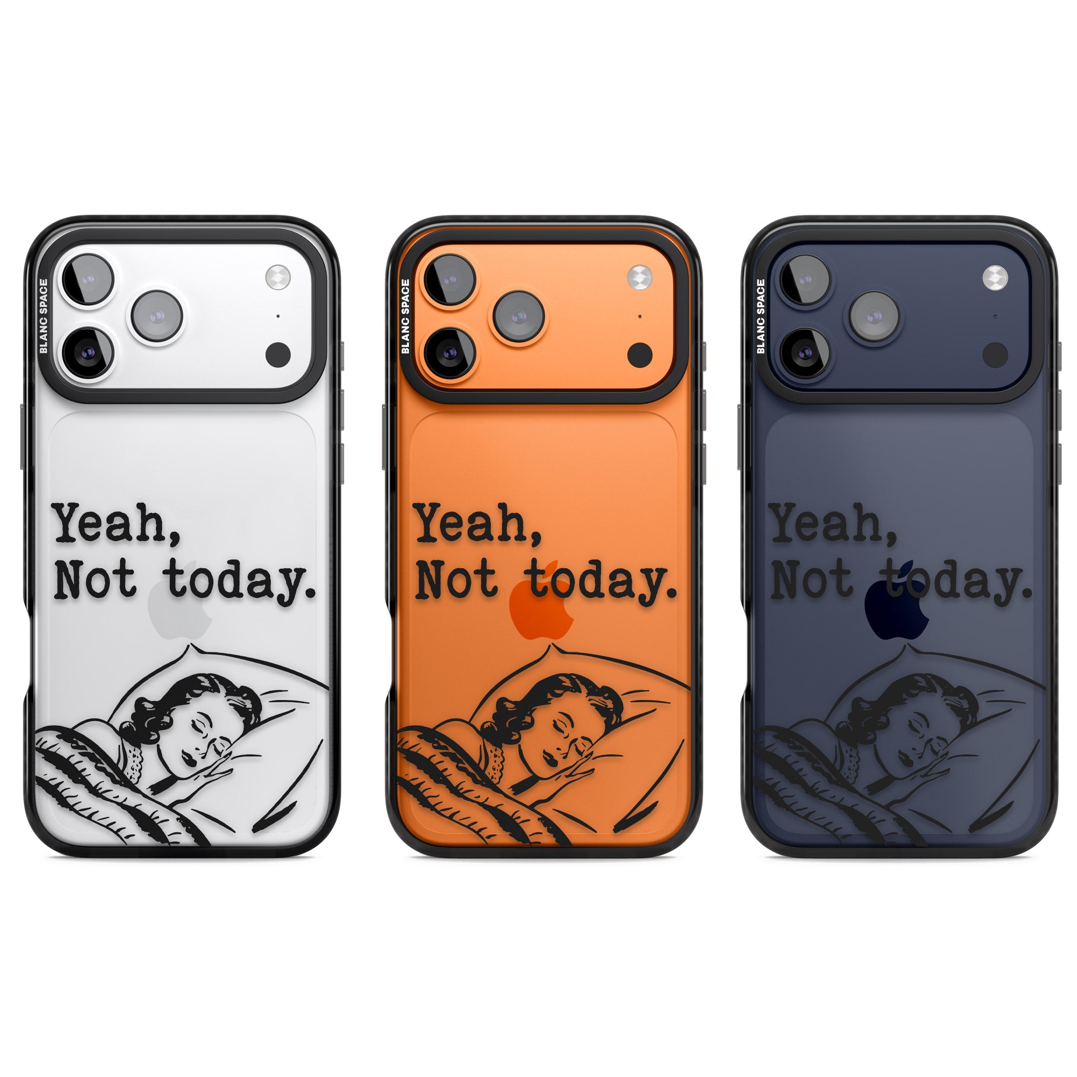 Yeah, Not Today iPhone 17 Pro Impact Black Phone Case APT Impact Protection