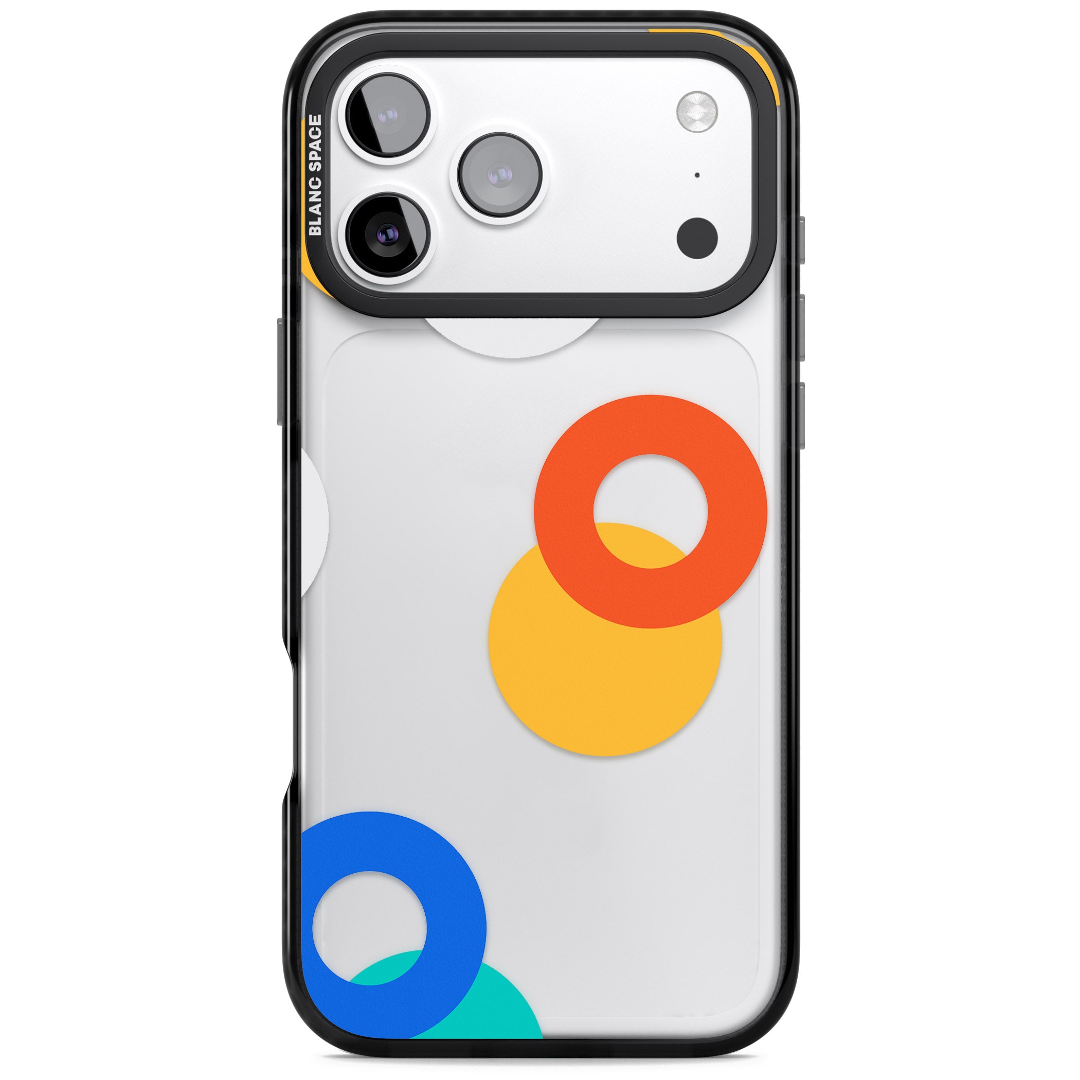 Abstract Mixed Circles iPhone 17 Pro Impact Black Phone Case