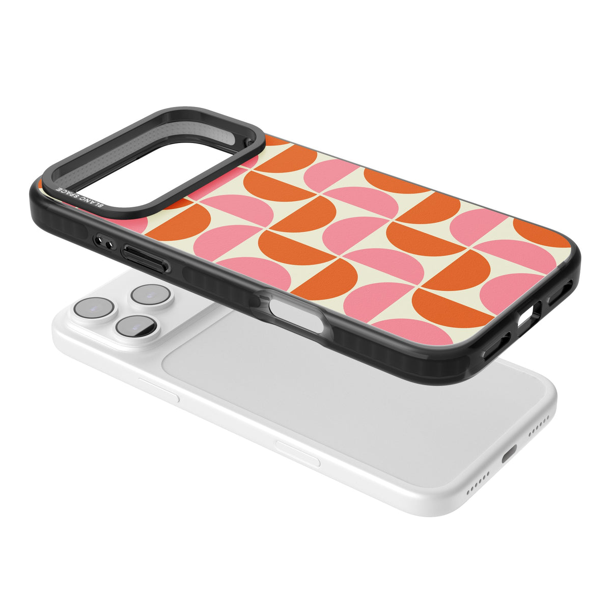 Boho Bauhaus iPhone 17 Pro Max Impact Black Phone Case angled