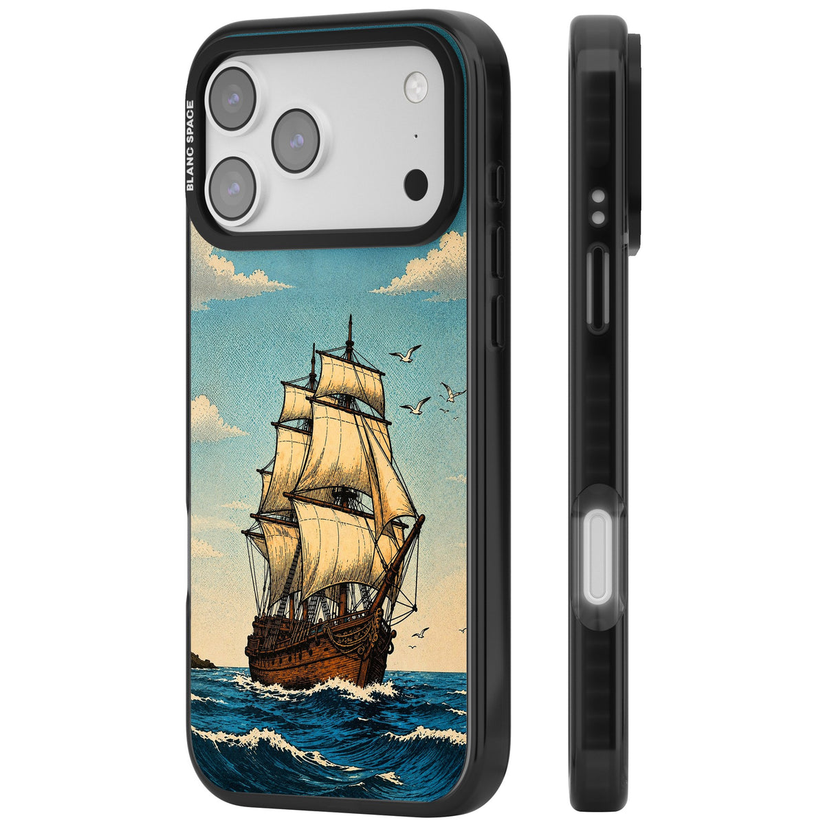 Ship at Sea iPhone 17 Pro Max Impact Black Phone Case side