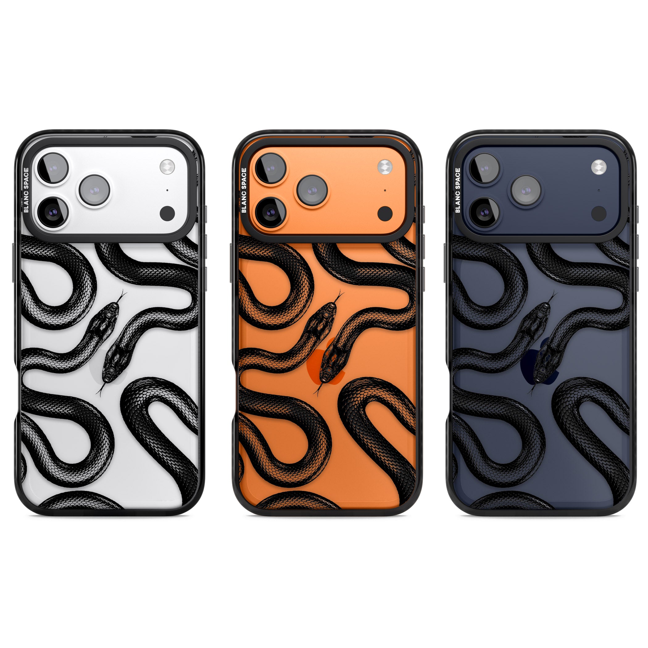Black Kingsnake iPhone 17 Pro Impact Black Phone Case APT Impact Protection