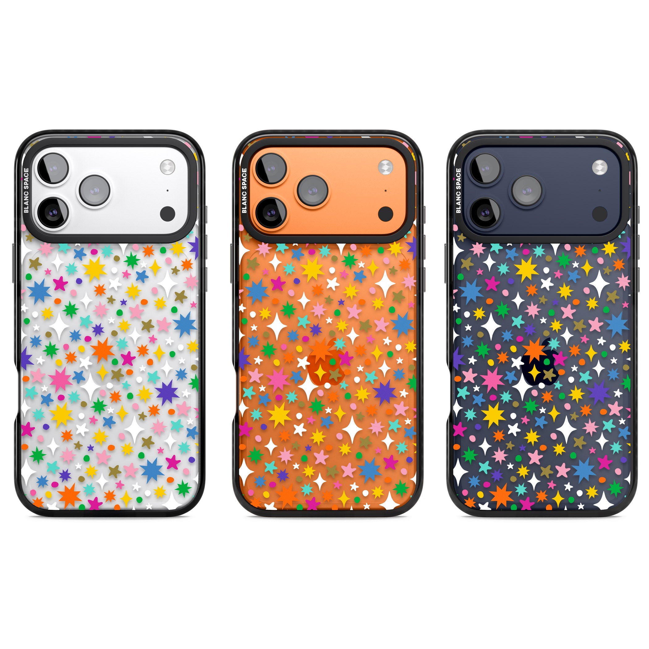 Rainbow Starburst iPhone 17 Pro Impact Black Phone Case APT Impact Protection