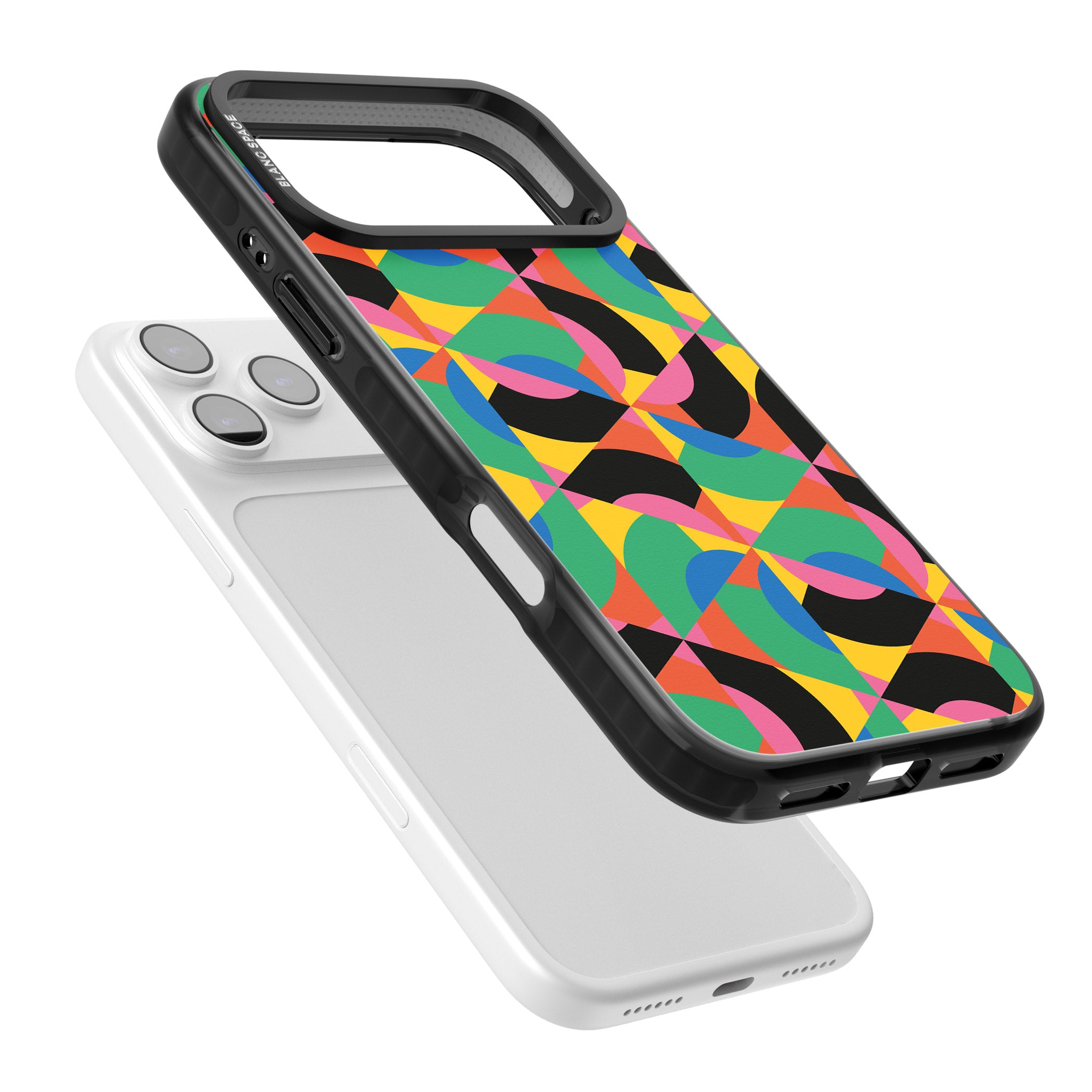 Abstract Carnival iPhone 17 Pro Impact Black Phone Case Colours