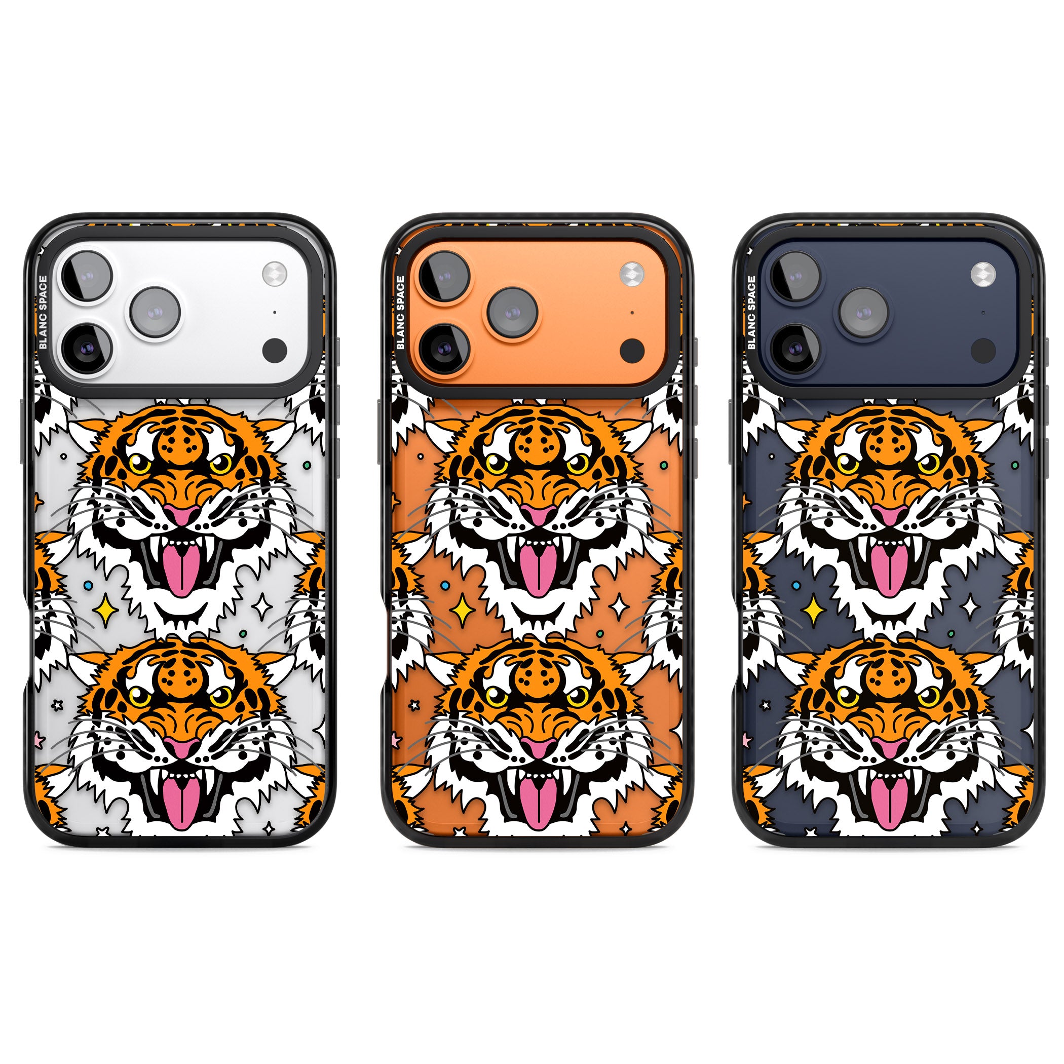 Fierce Jungle Tigers iPhone 17 Pro Impact Black Phone Case APT Impact Protection