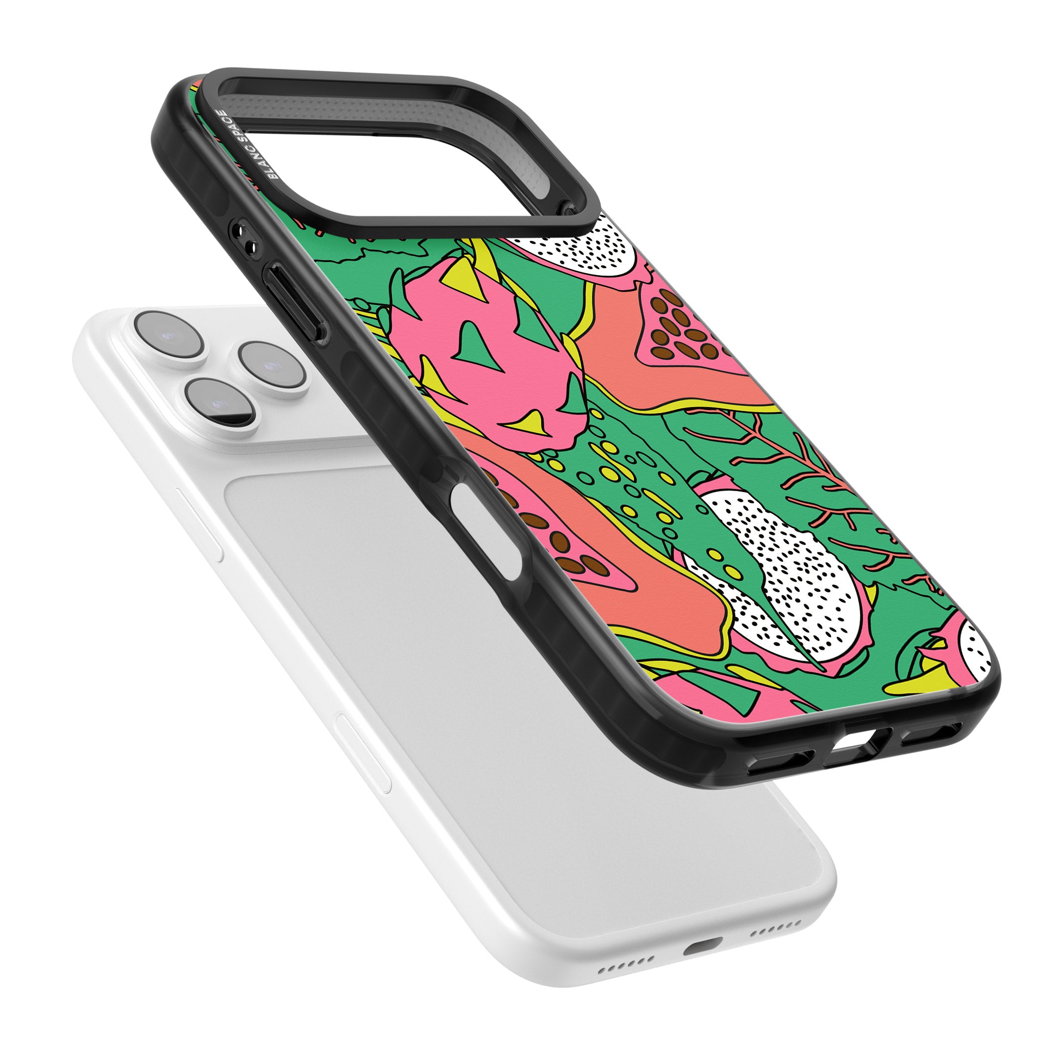 Psychedelic Salad iPhone 17 Pro Impact Black Phone Case Colours