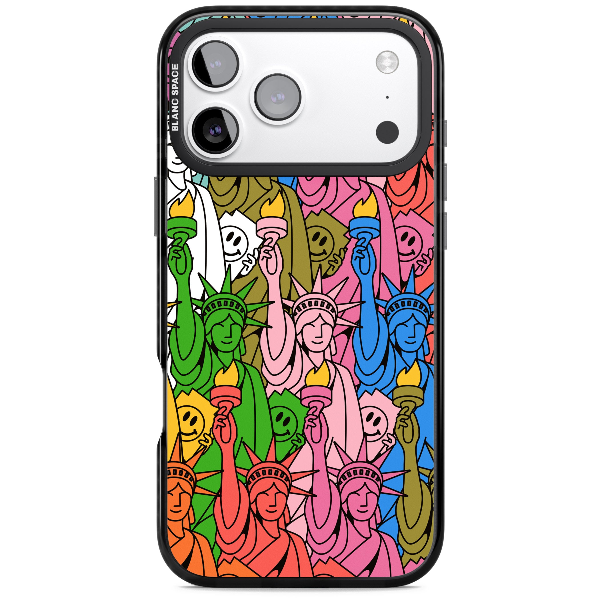 Multicolour Liberty Pattern iPhone 17 Pro Impact Black Phone Case