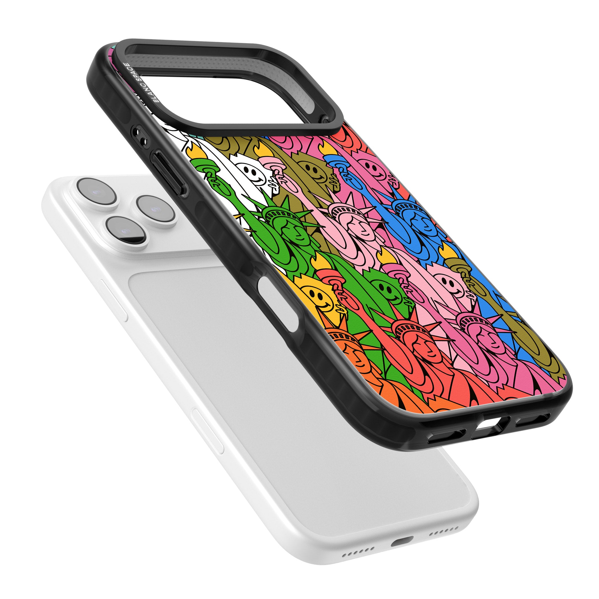 Multicolour Liberty Pattern iPhone 17 Pro Impact Black Phone Case Colours