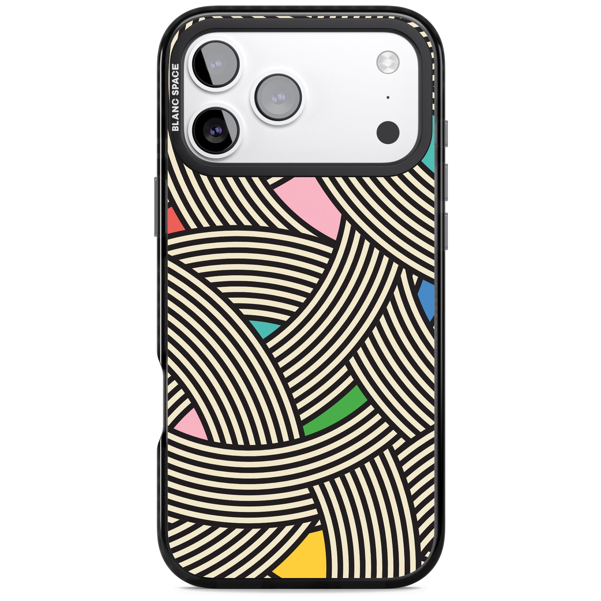Multicolour Optic Waves iPhone 17 Pro Impact Black Phone Case