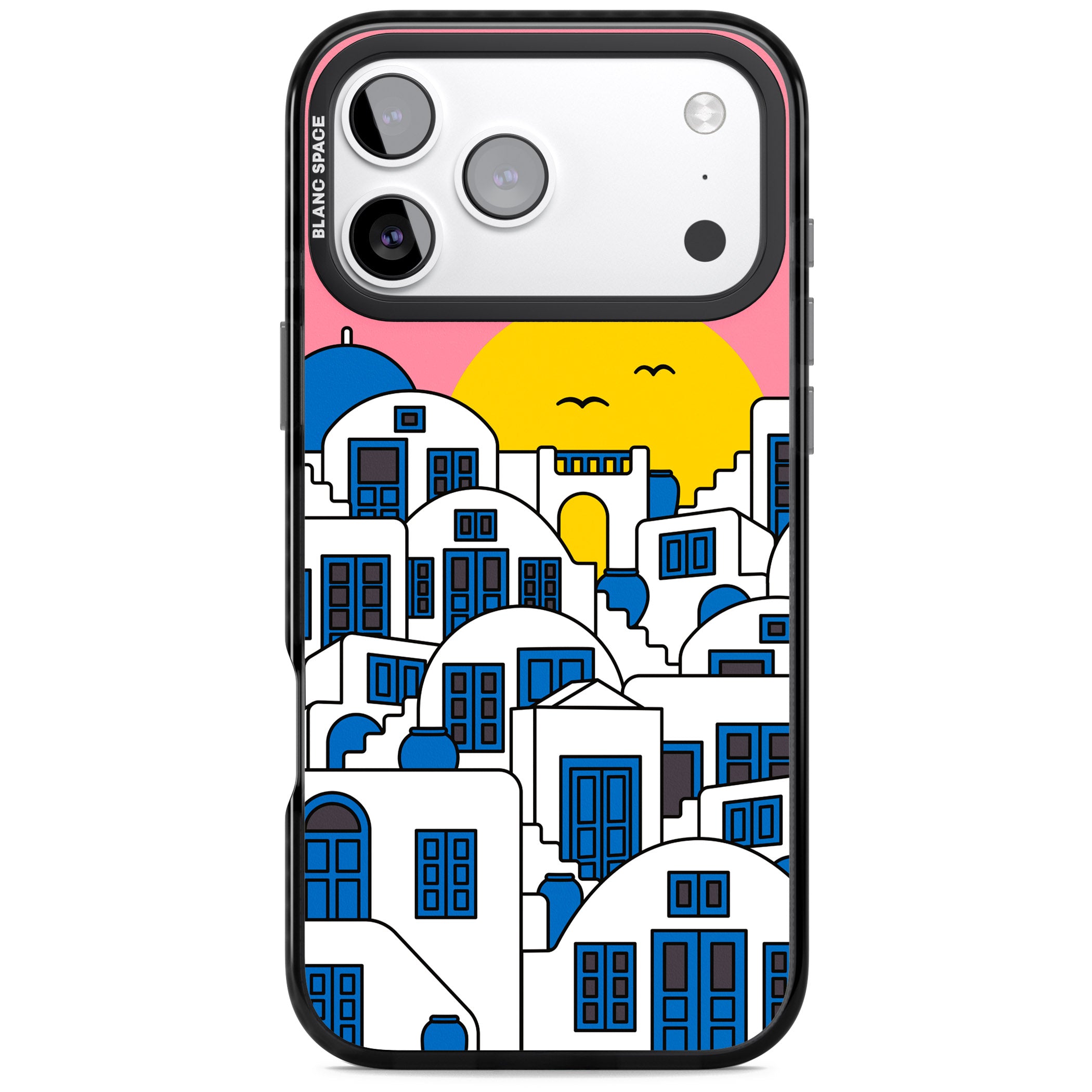 Santorini Sunset iPhone 17 Pro Impact Black Phone Case