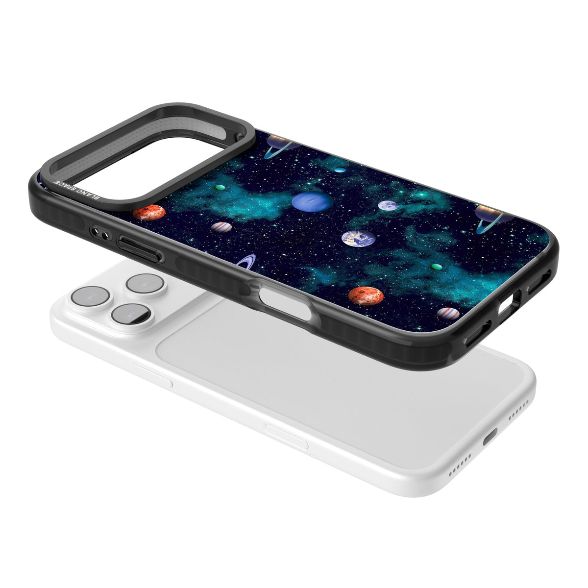 Deep Space iPhone 17 Pro Max Impact Black Phone Case angled