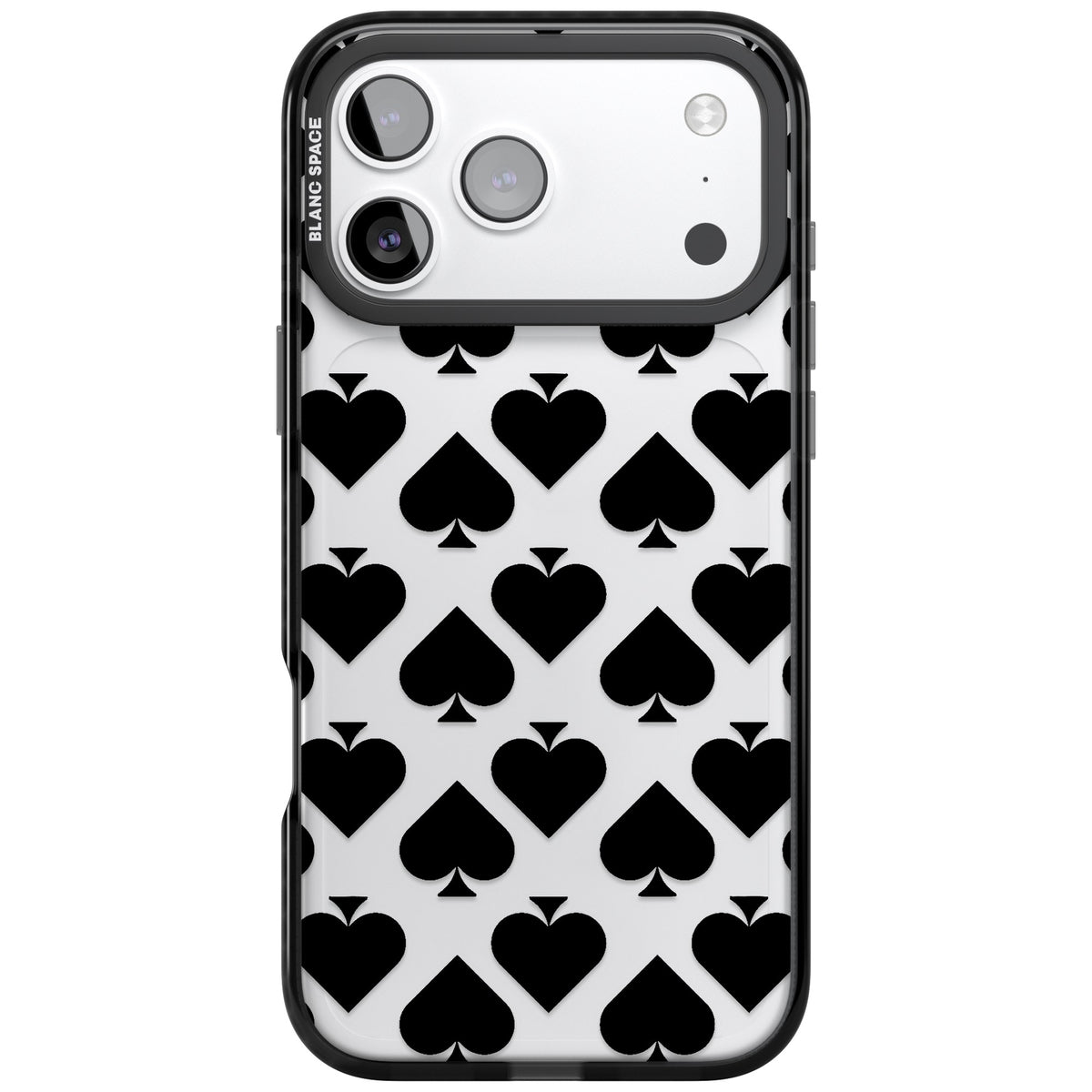 Black Spades iPhone 17 Pro Max Impact Black Phone Case front