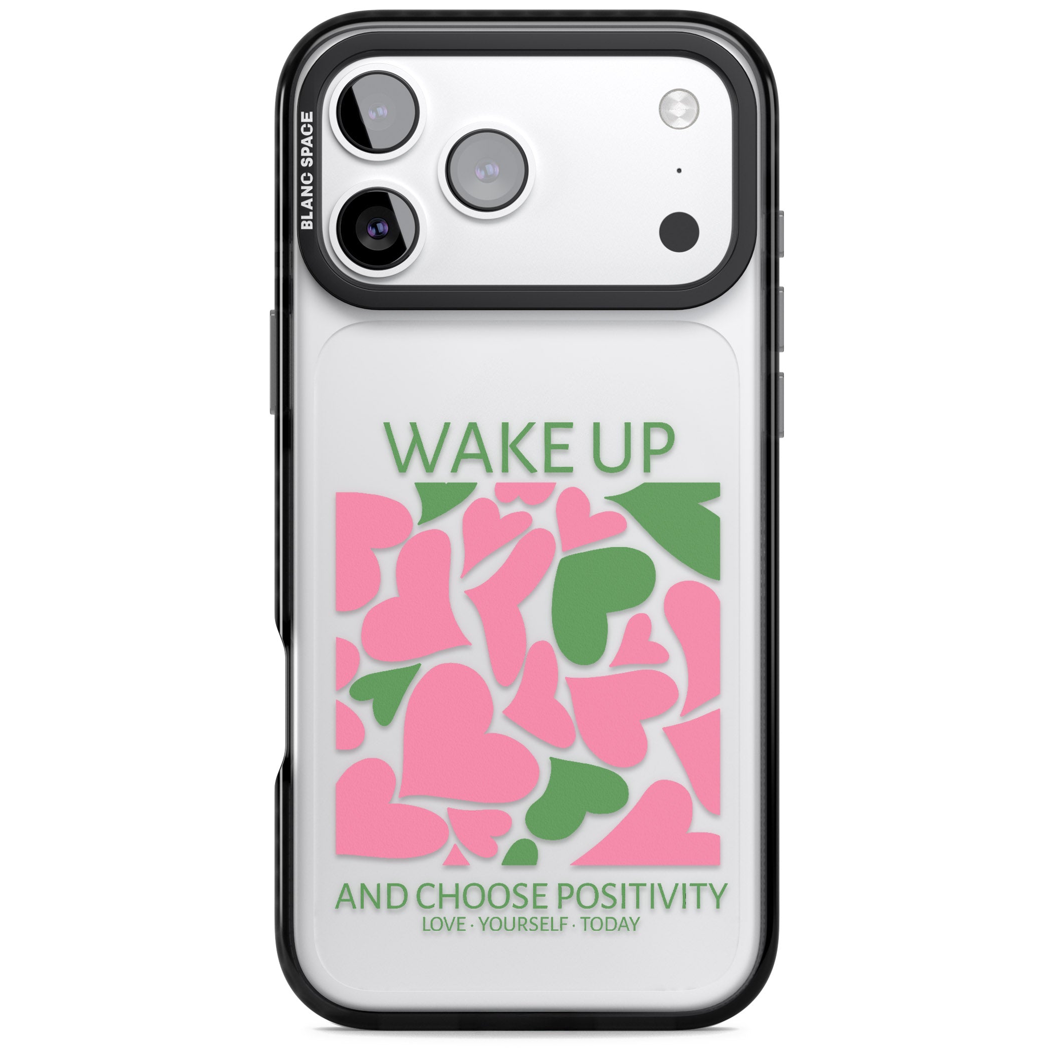 Wake Up And Choose Positivity iPhone 17 Pro Impact Black Phone Case