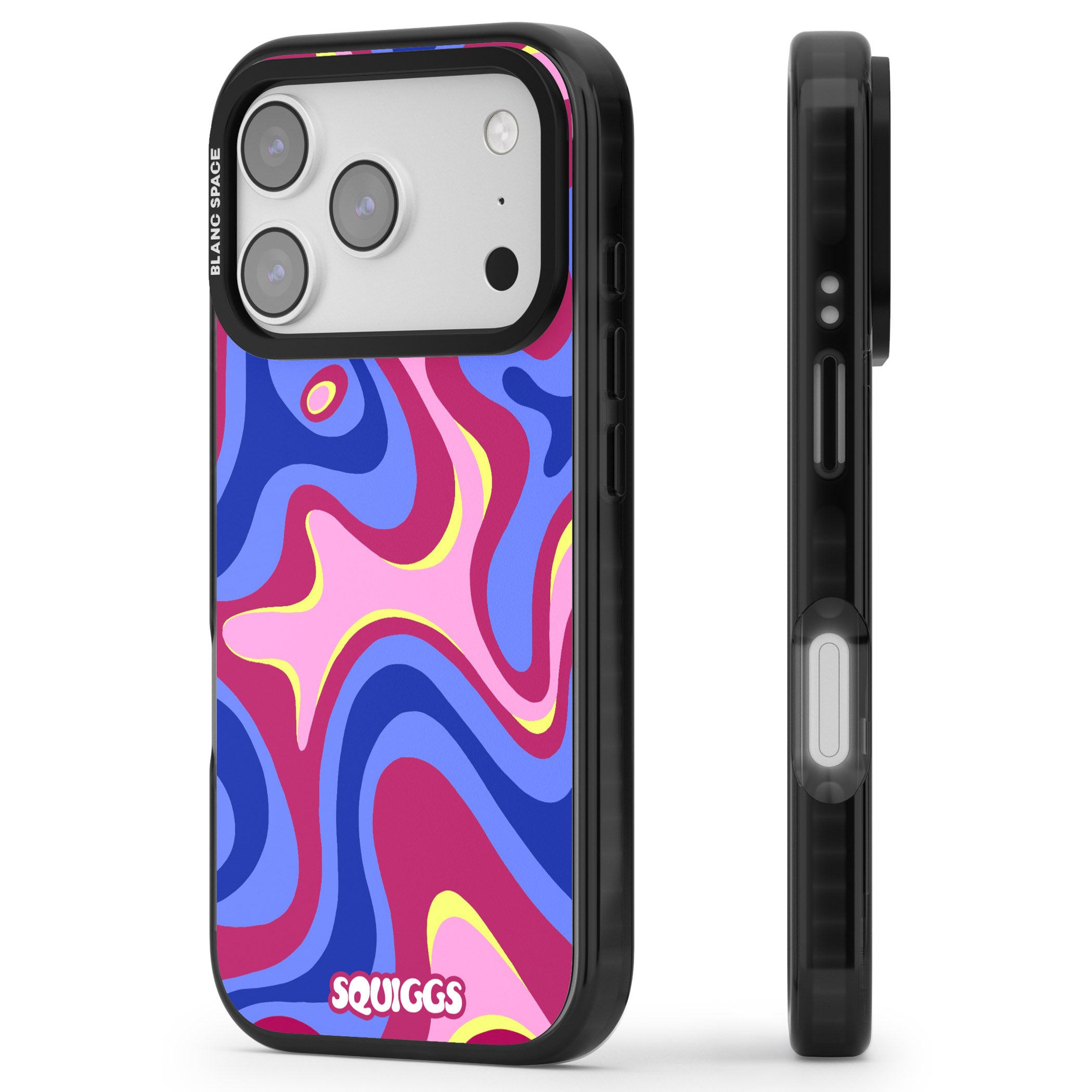 Blue Lava iPhone 17 Pro Impact Black Phone Case Side Profile