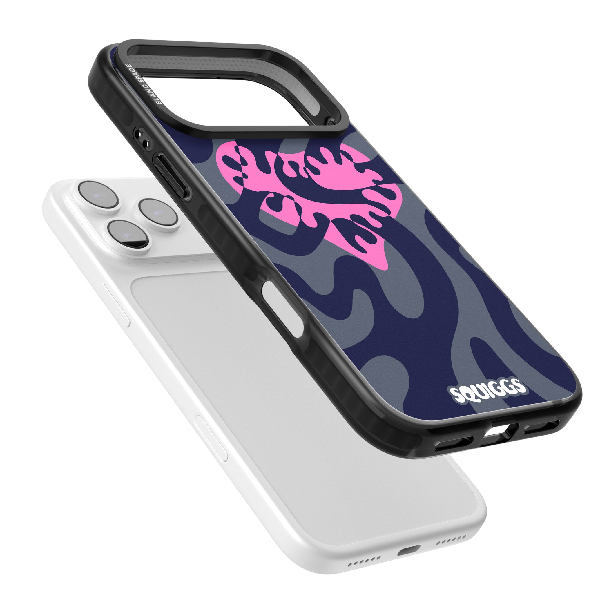 Abstract Heart iPhone 17 Pro Impact Black Phone Case Colours