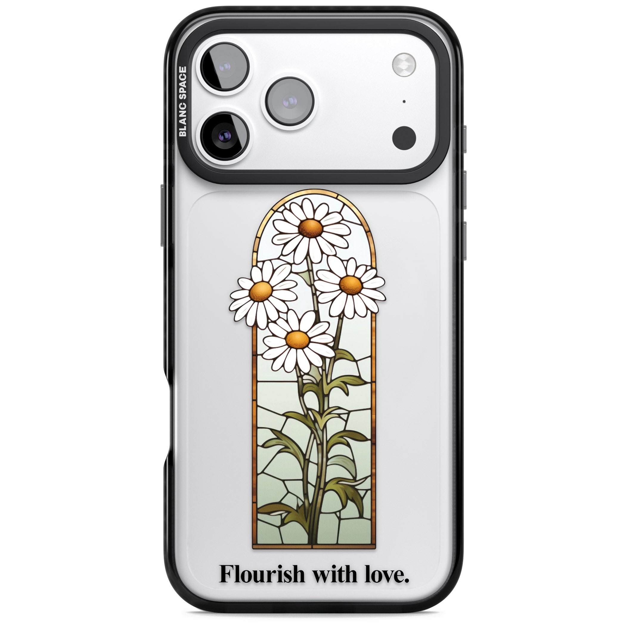 Flourish With Love iPhone 17 Pro Impact Black Phone Case