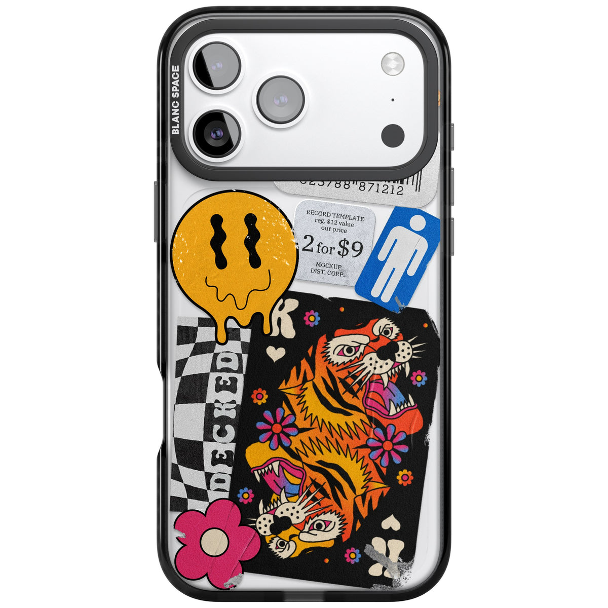 Electric Vibes iPhone 17 Pro Max Impact Black Phone Case front