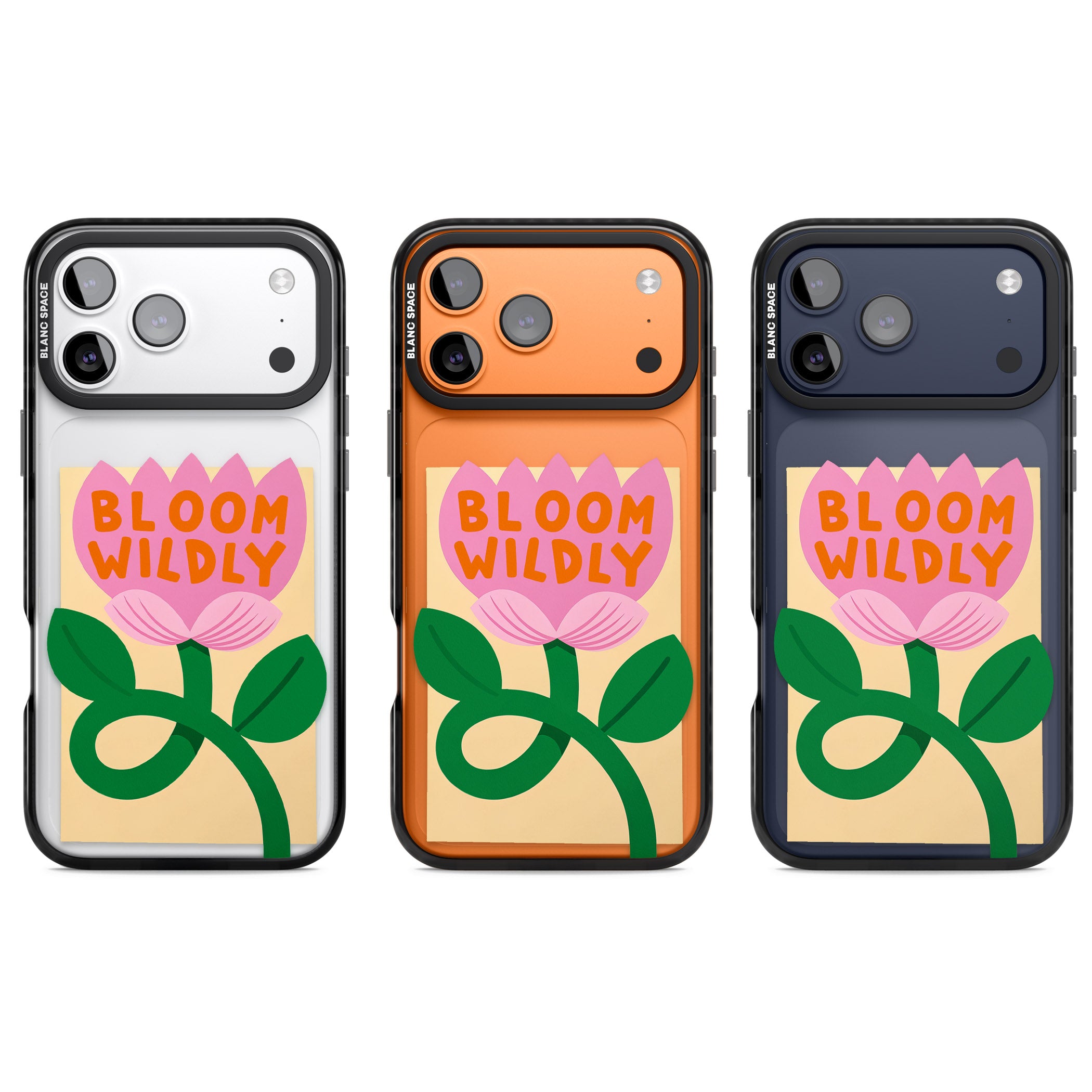 Bloom Wildly iPhone 17 Pro Impact Black Phone Case APT Impact Protection