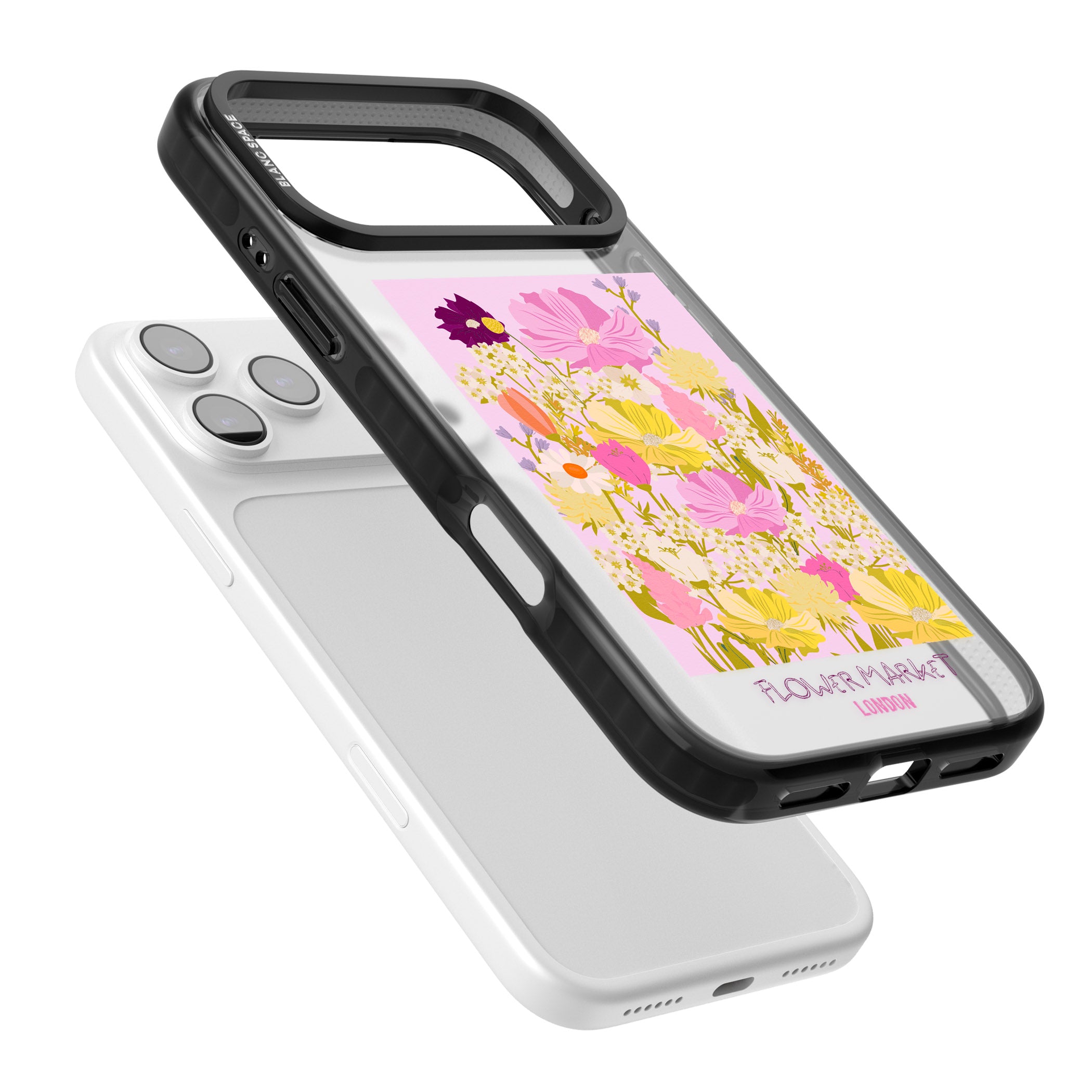Flower Market iPhone 17 Pro Impact Black Phone Case Colours