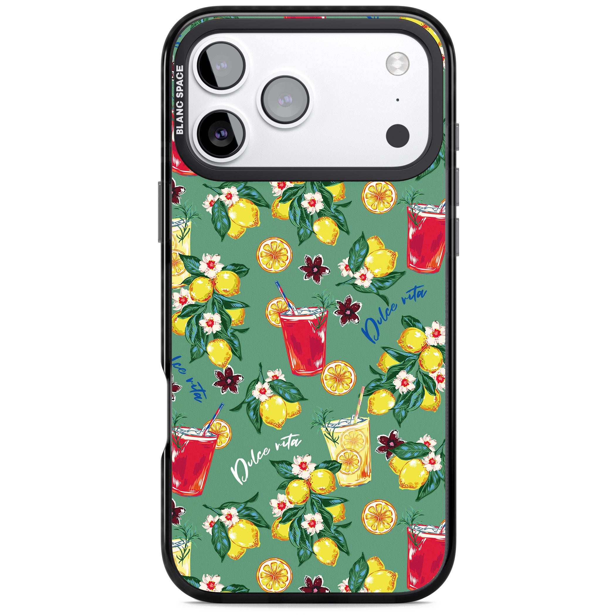Lemon Cocktails iPhone 17 Pro Impact Black Phone Case
