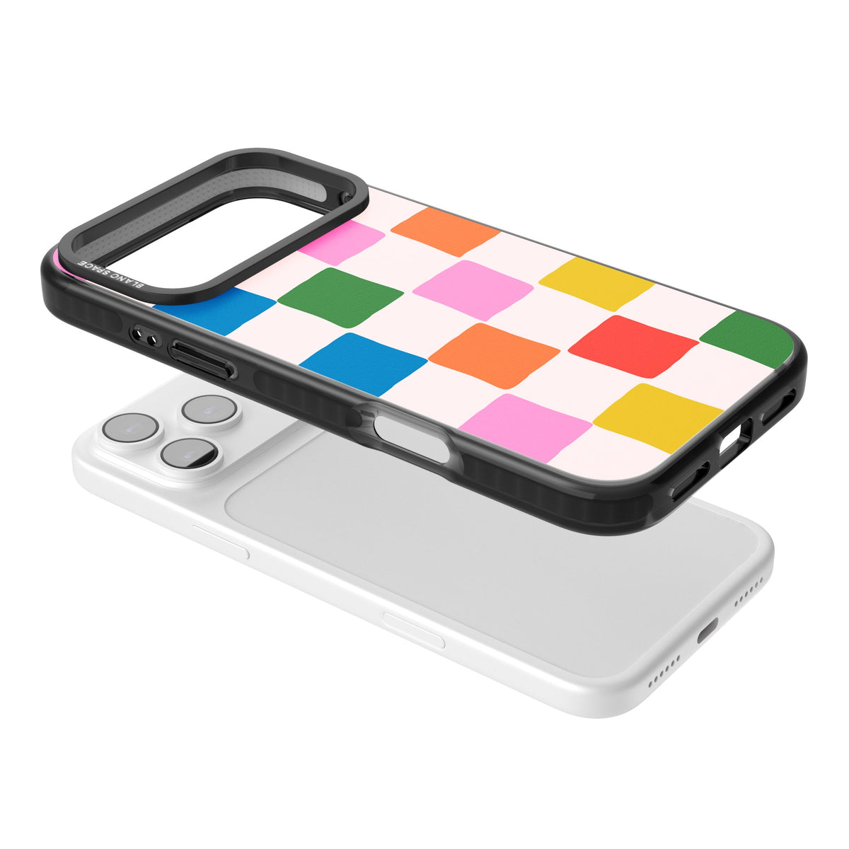 Colour Checked iPhone 17 Pro Max Impact Black Phone Case angled
