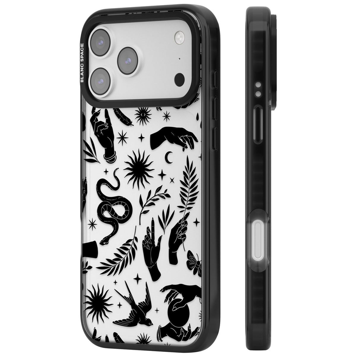 Mystic Magic (Black) iPhone 17 Pro Max Impact Black Phone Case side