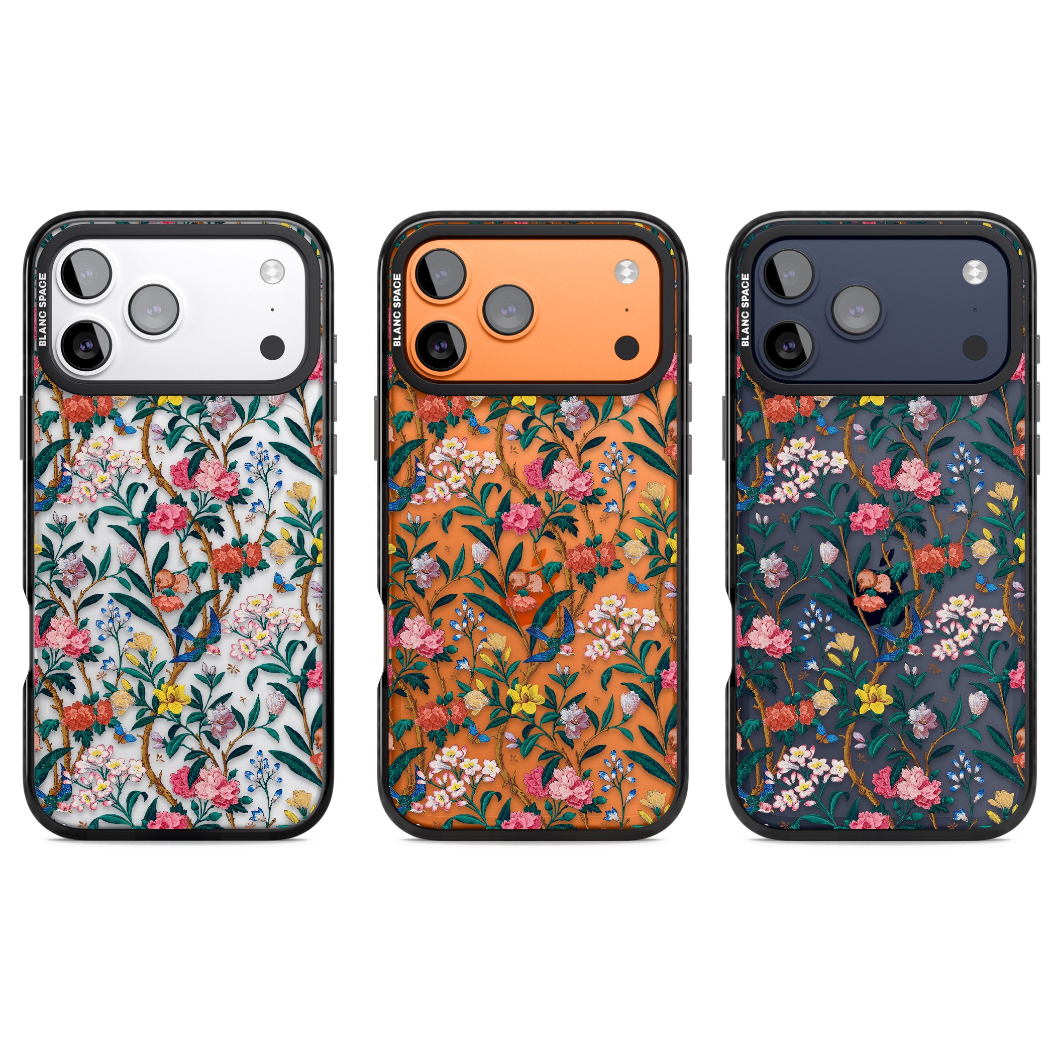 Vines & Flowers iPhone 17 Pro Impact Black Phone Case APT Impact Protection