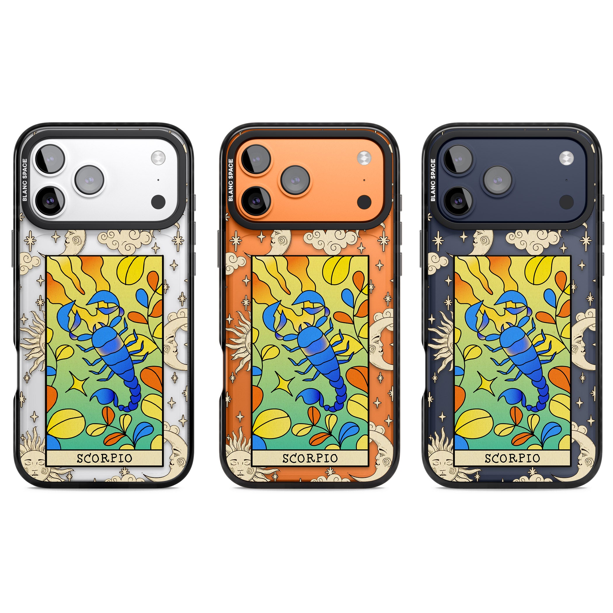 Celestial Zodiac Scorpio iPhone 17 Pro Impact Black Phone Case APT Impact Protection