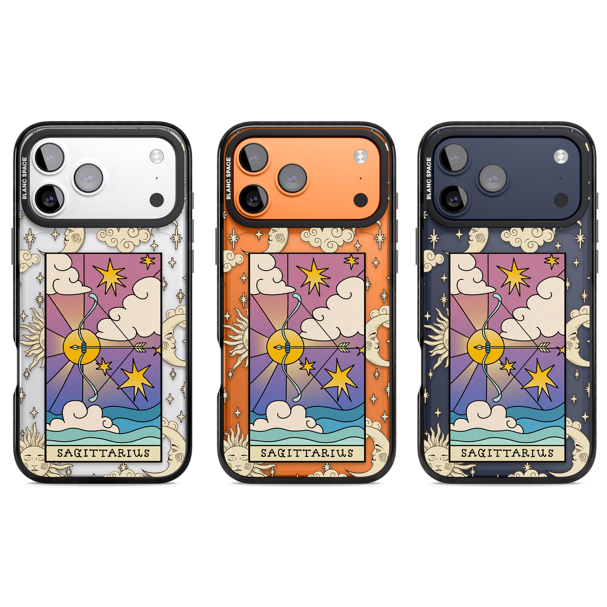 Celestial Zodiac Sagittarius iPhone 17 Pro Impact Black Phone Case APT Impact Protection