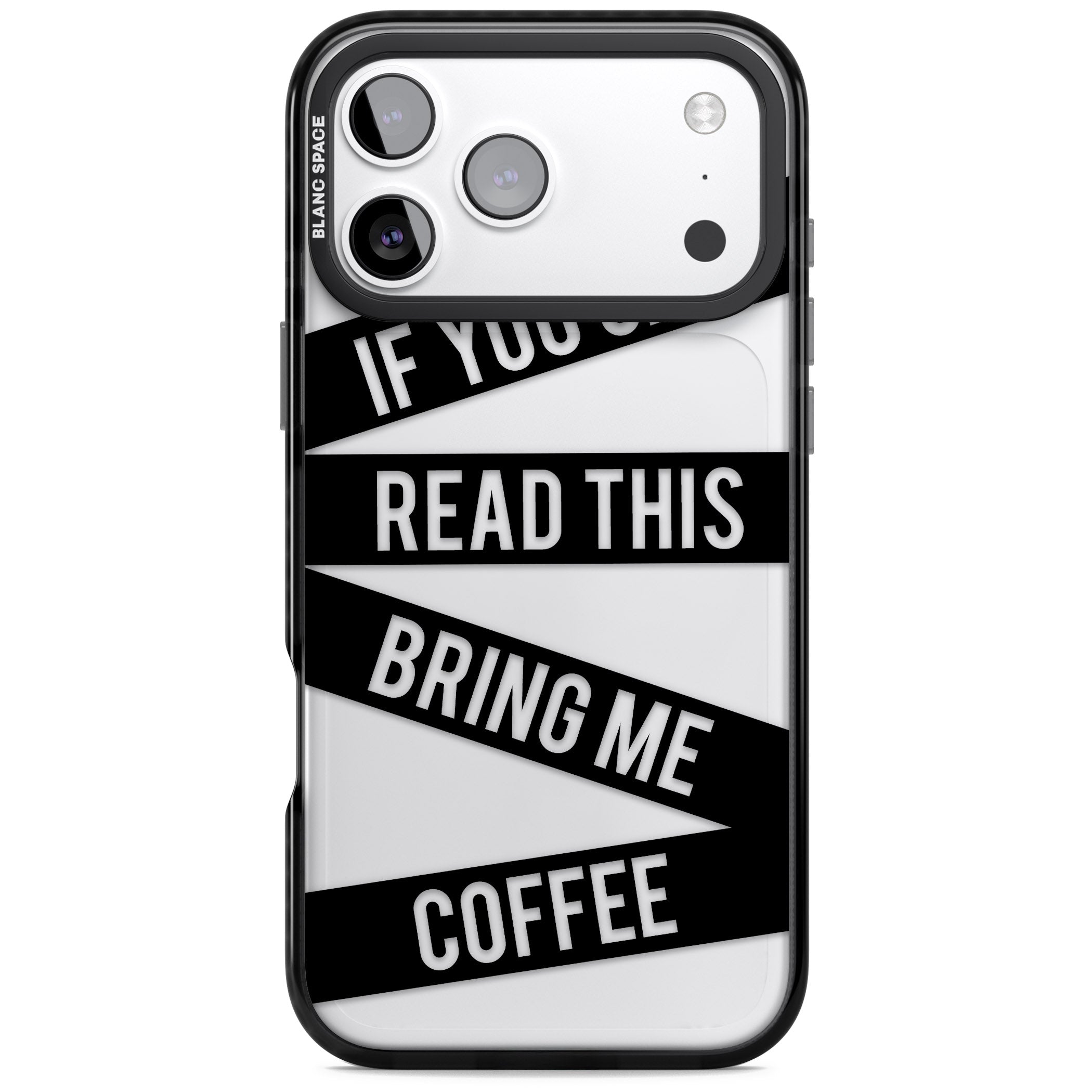 Bring Me Coffee iPhone 17 Pro Impact Black Phone Case