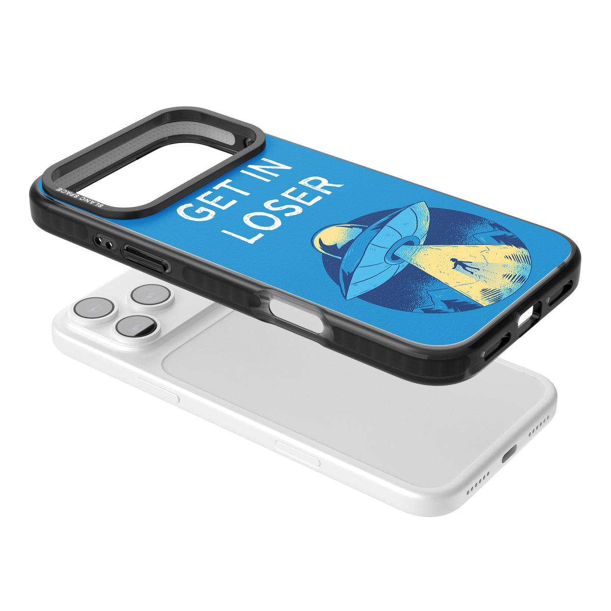 Get In Loser Ufo iPhone 17 Pro Max Impact Black Phone Case angled