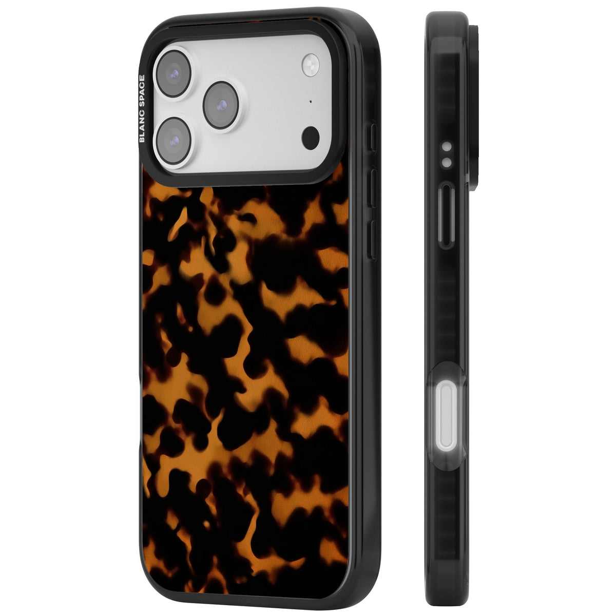 Amber Tortoise iPhone 17 Pro Max Impact Black Phone Case side