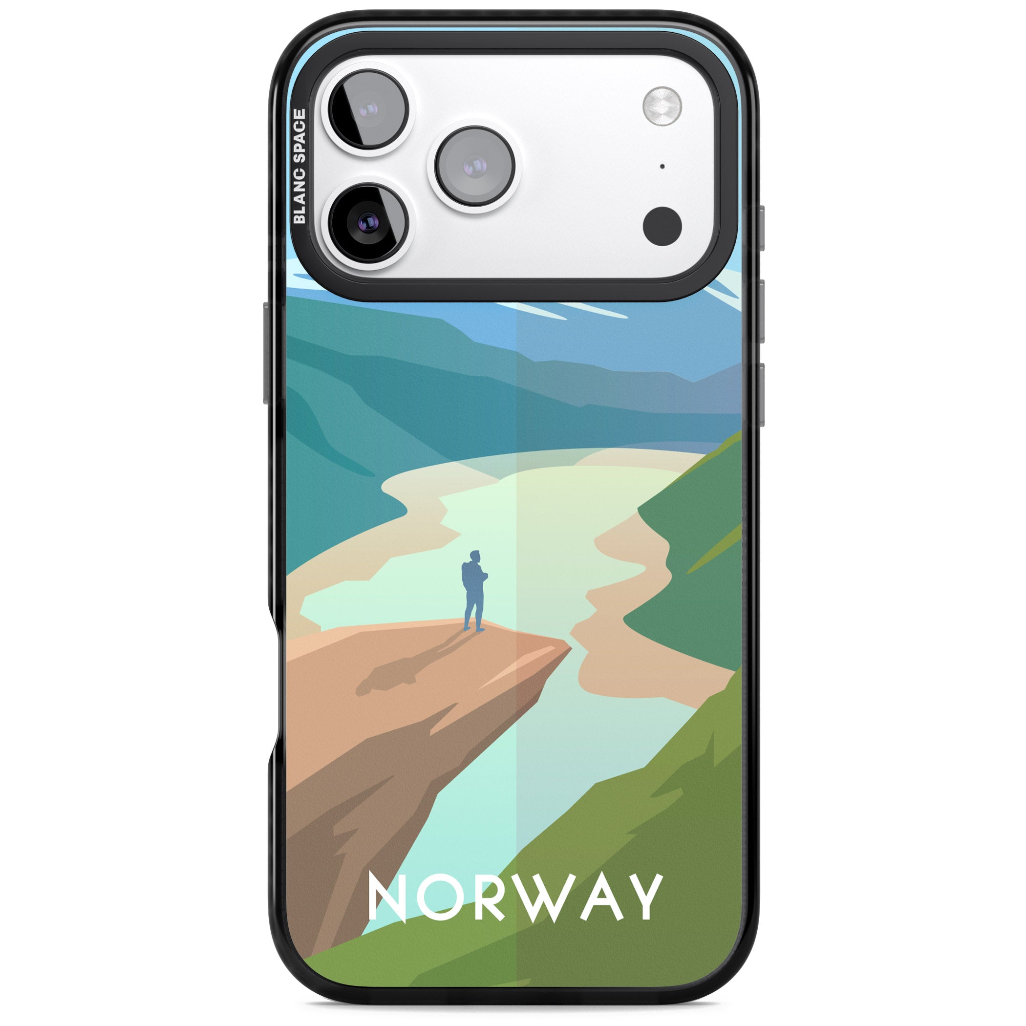 Vintage Travel Poster Norway iPhone 17 Pro Impact Black Phone Case