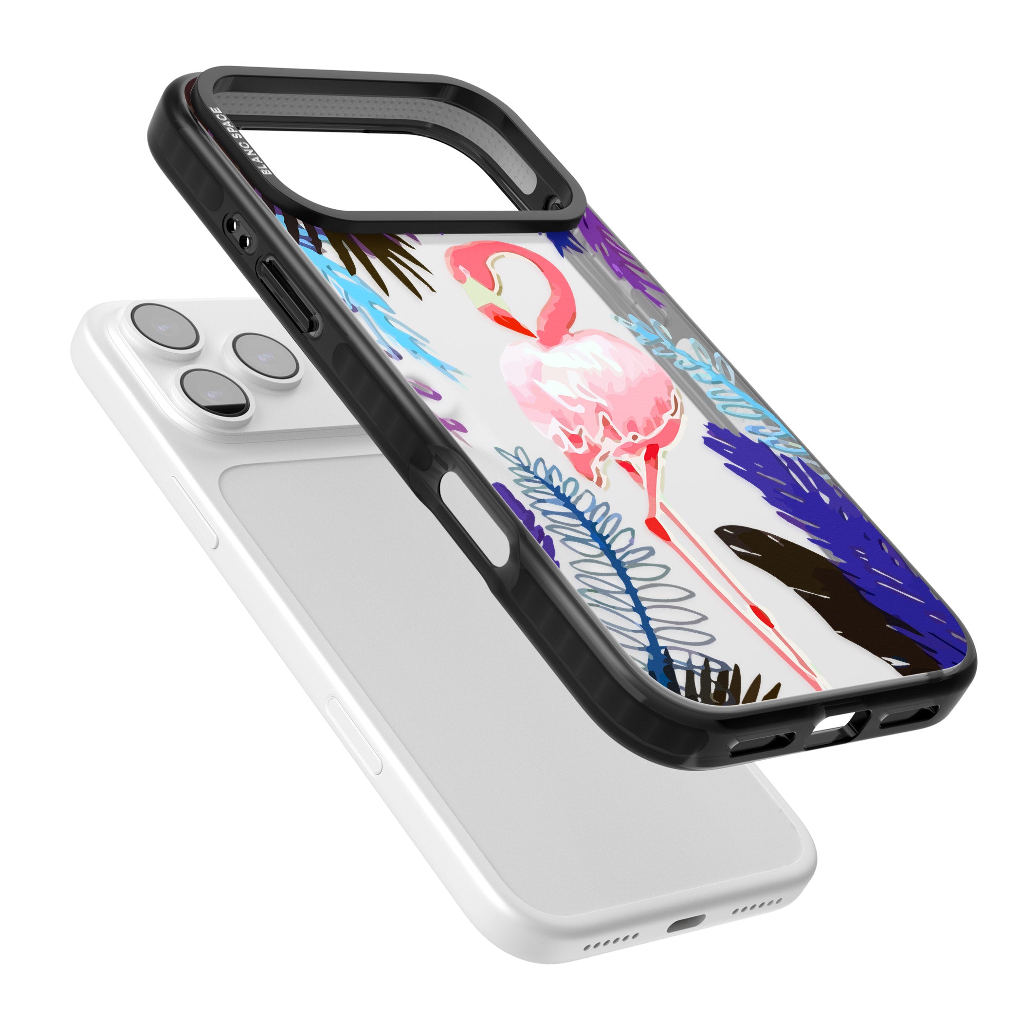 Tropical Flamingo iPhone 17 Pro Impact Black Phone Case Colours