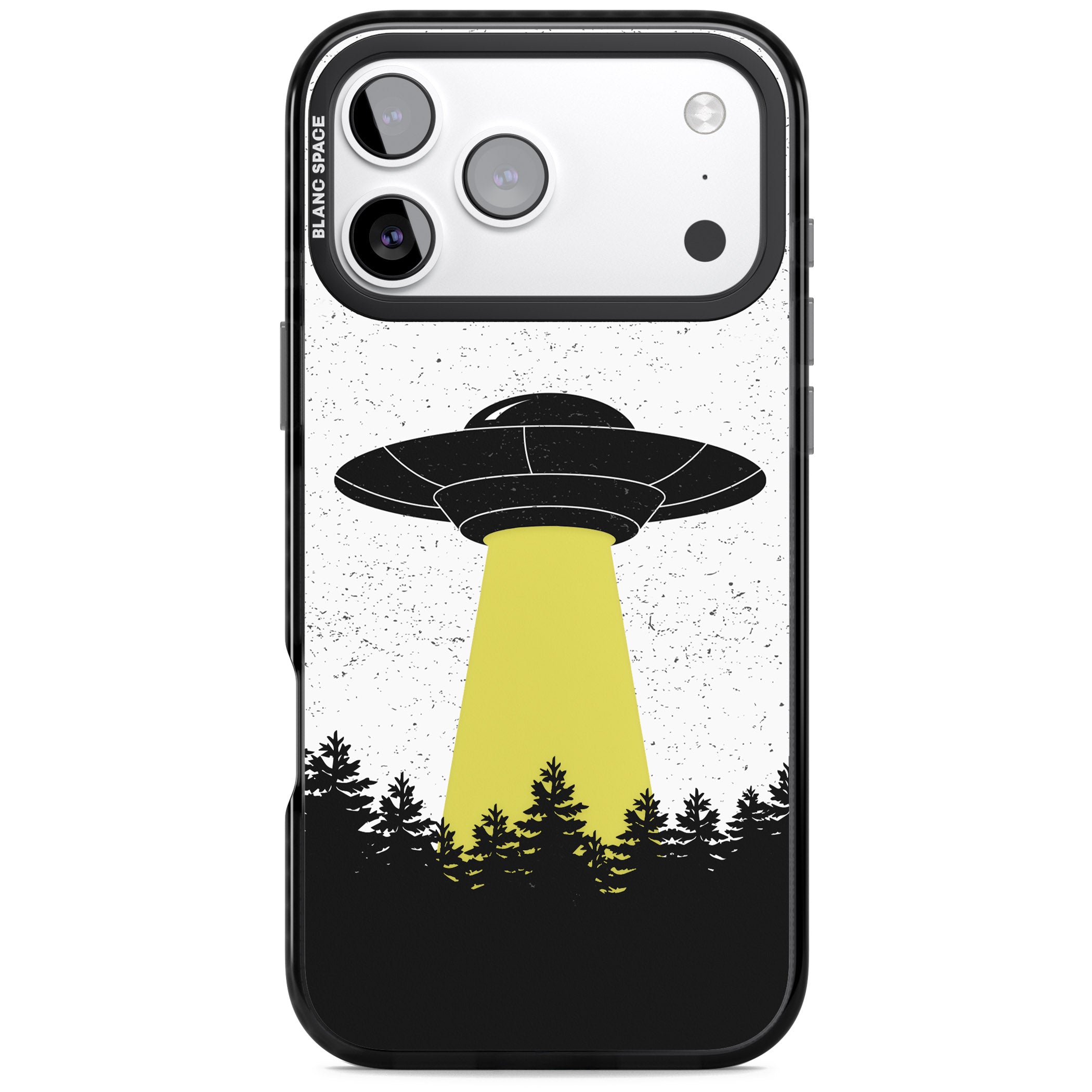 Alien Abduction iPhone 17 Pro Impact Black Phone Case