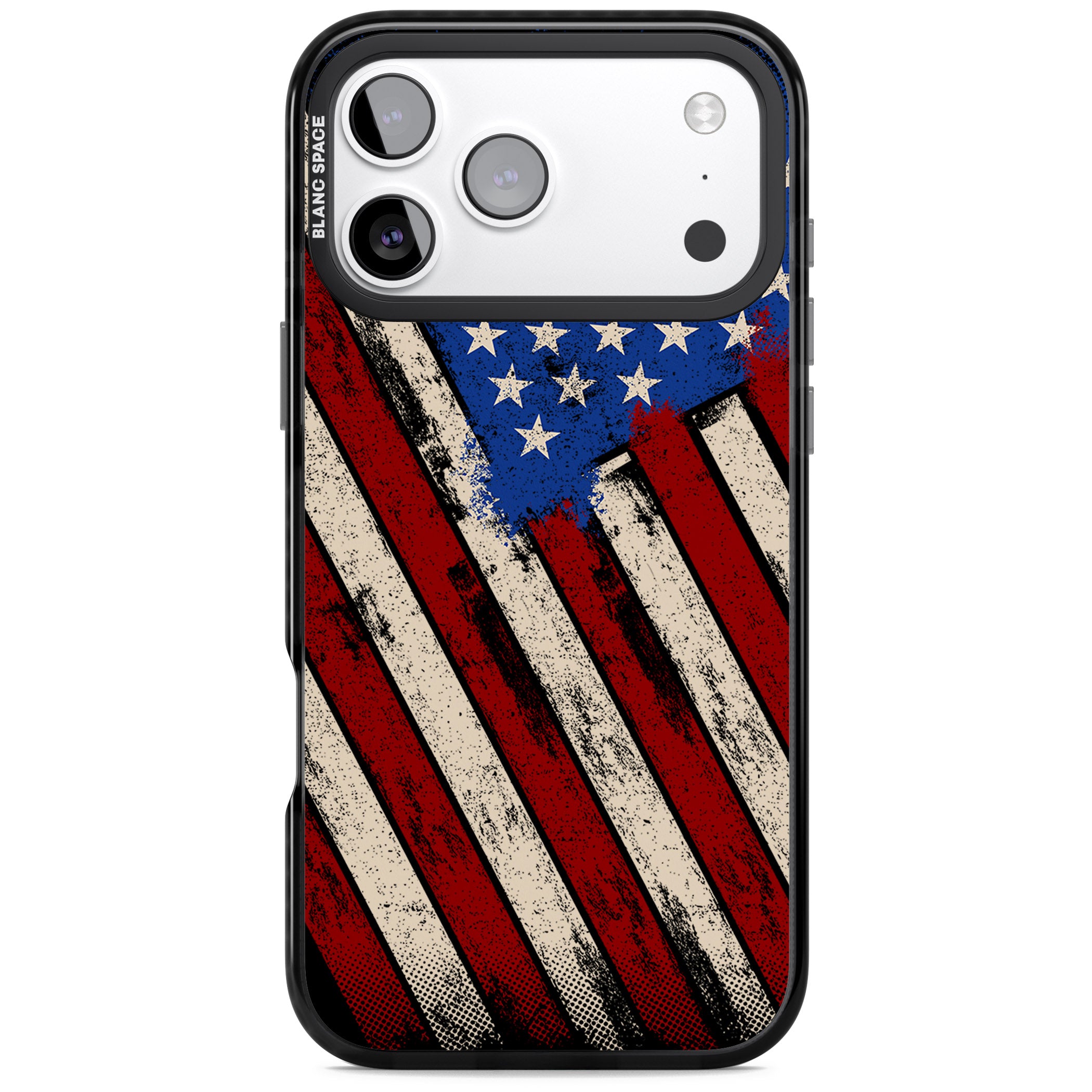 Distressed Us Flag iPhone 17 Pro Impact Black Phone Case