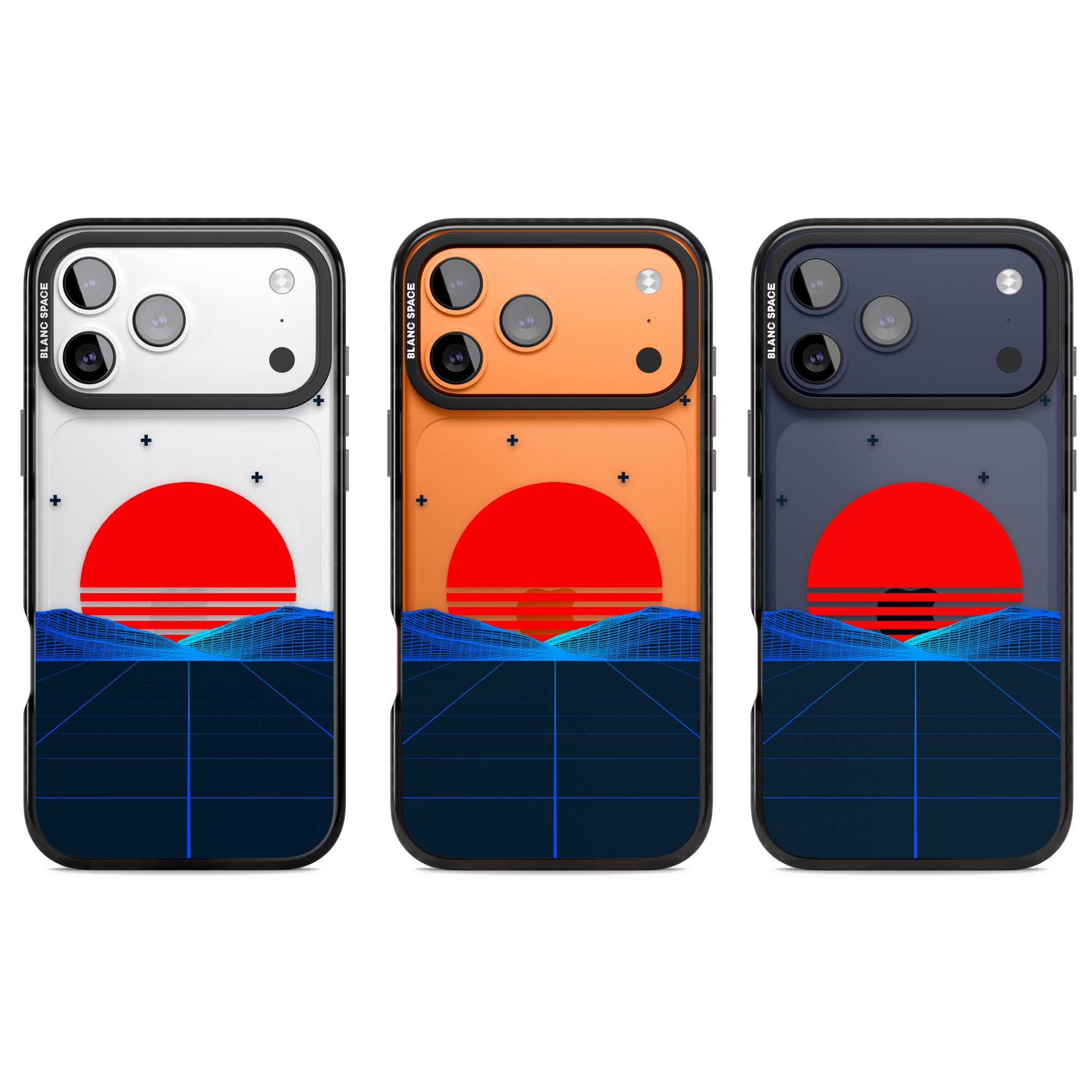 Japanese Sunset Vaporwave iPhone 17 Pro Impact Black Phone Case APT Impact Protection