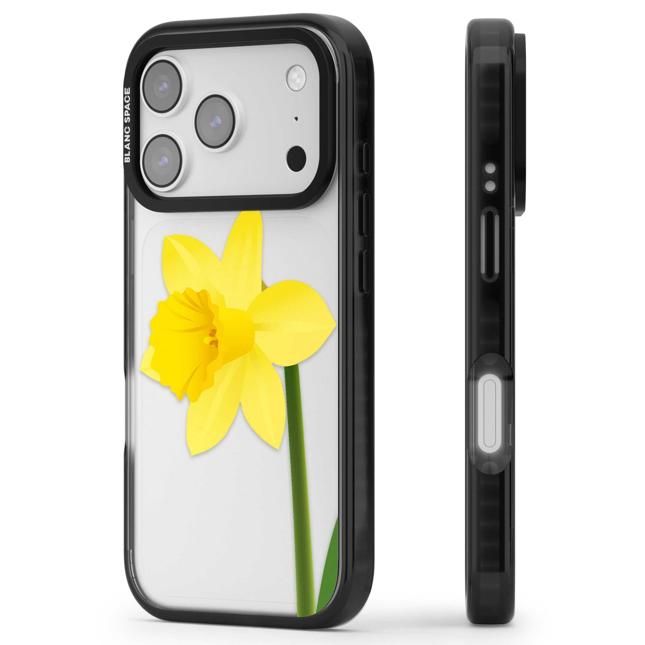 Daffodil iPhone 17 Pro Impact Black Phone Case Side Profile