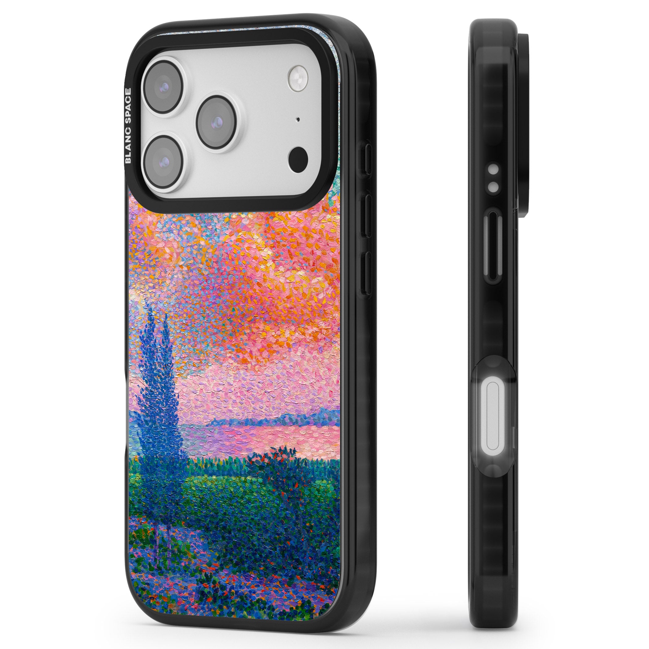 The Pink Cloud iPhone 17 Pro Impact Black Phone Case Side Profile