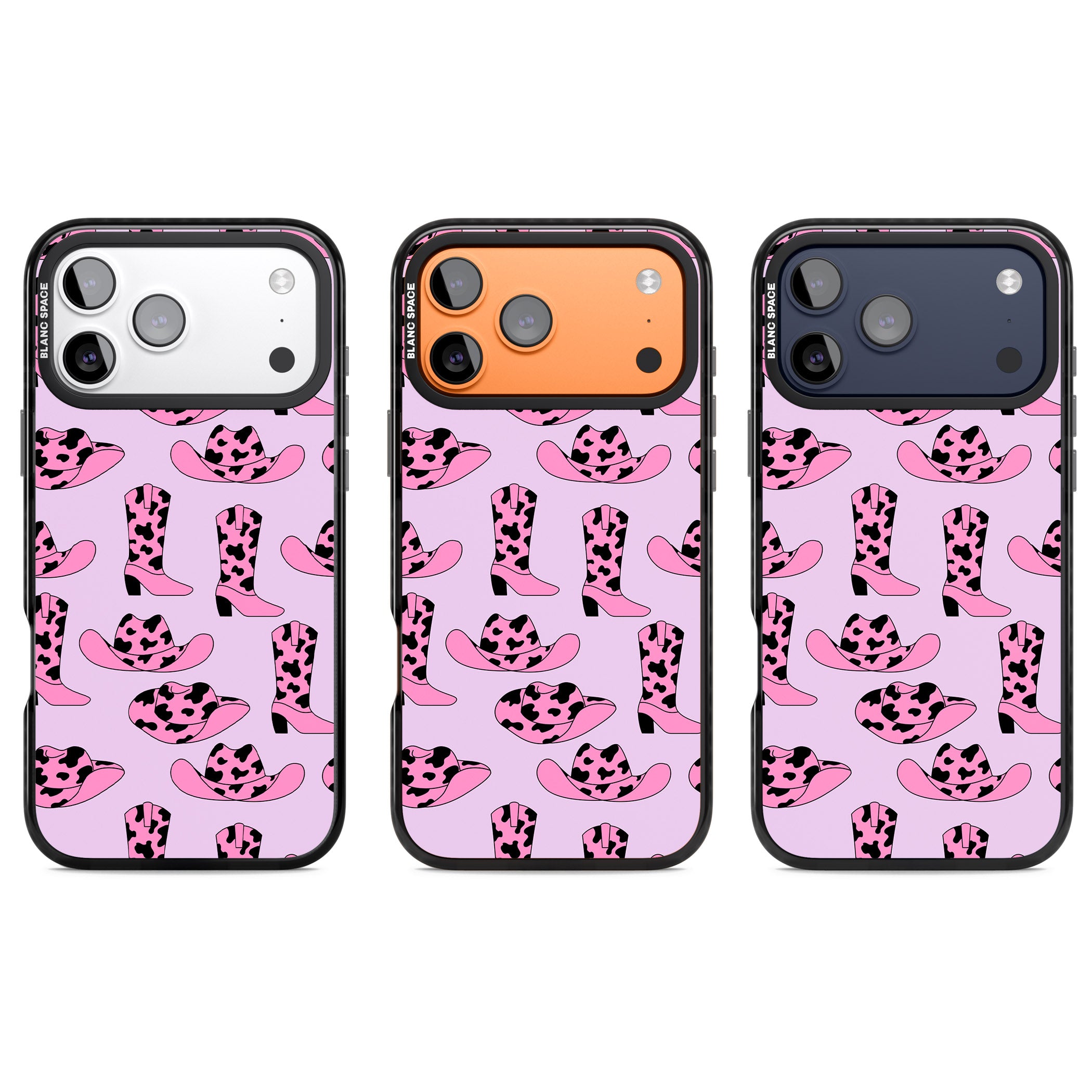 Cow Girl Pattern iPhone 17 Pro Impact Black Phone Case APT Impact Protection