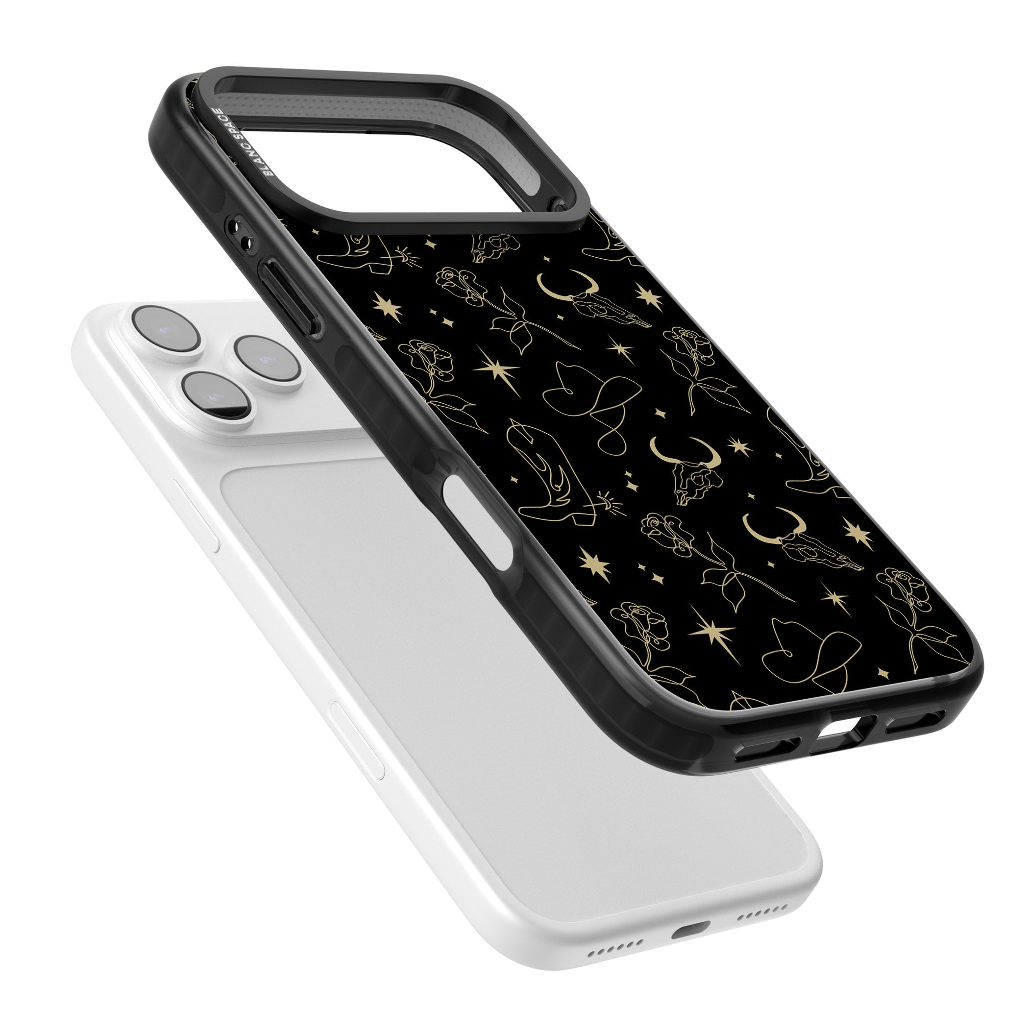 Celestial West Pattern iPhone 17 Pro Impact Black Phone Case Colours