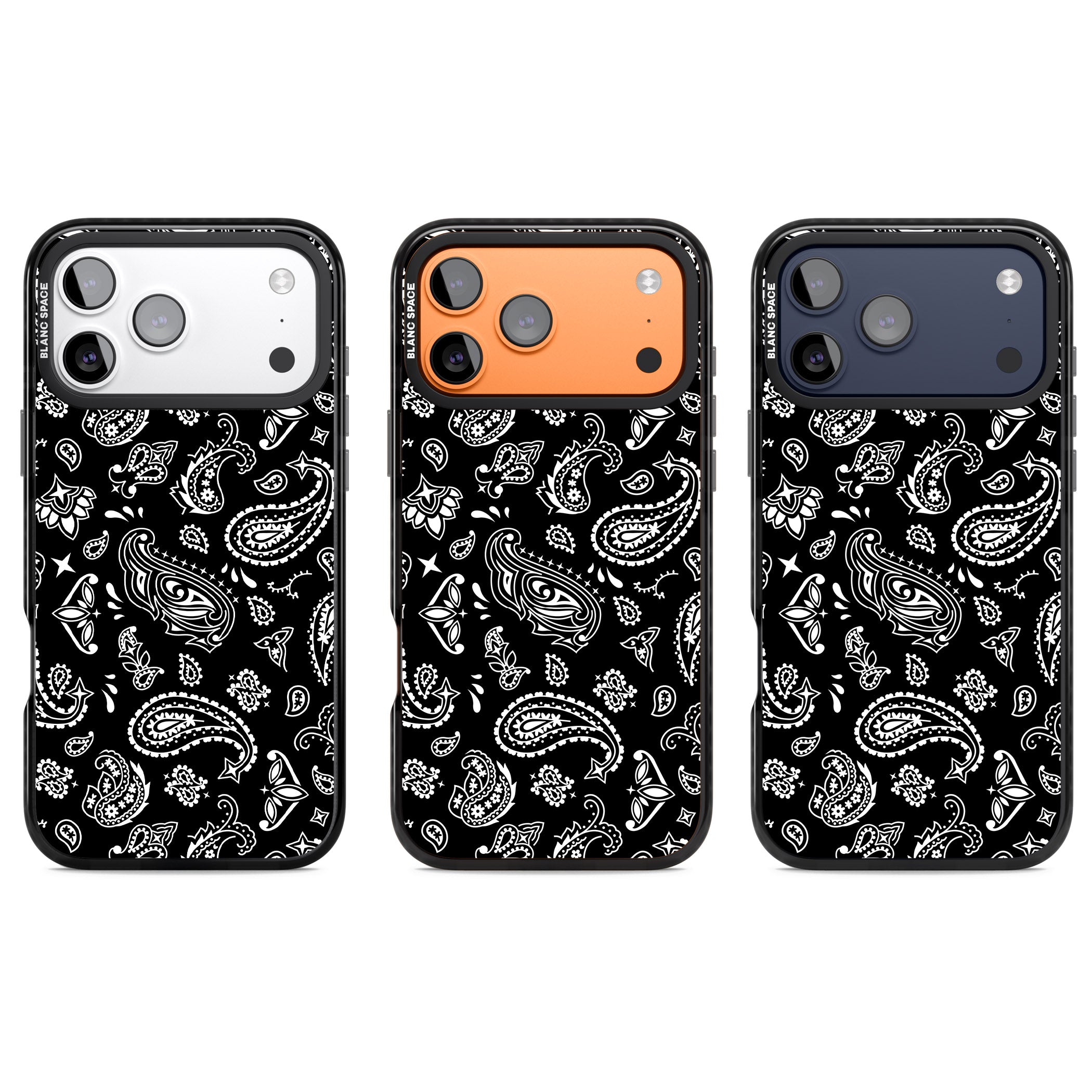 Black Bandana iPhone 17 Pro Impact Black Phone Case APT Impact Protection