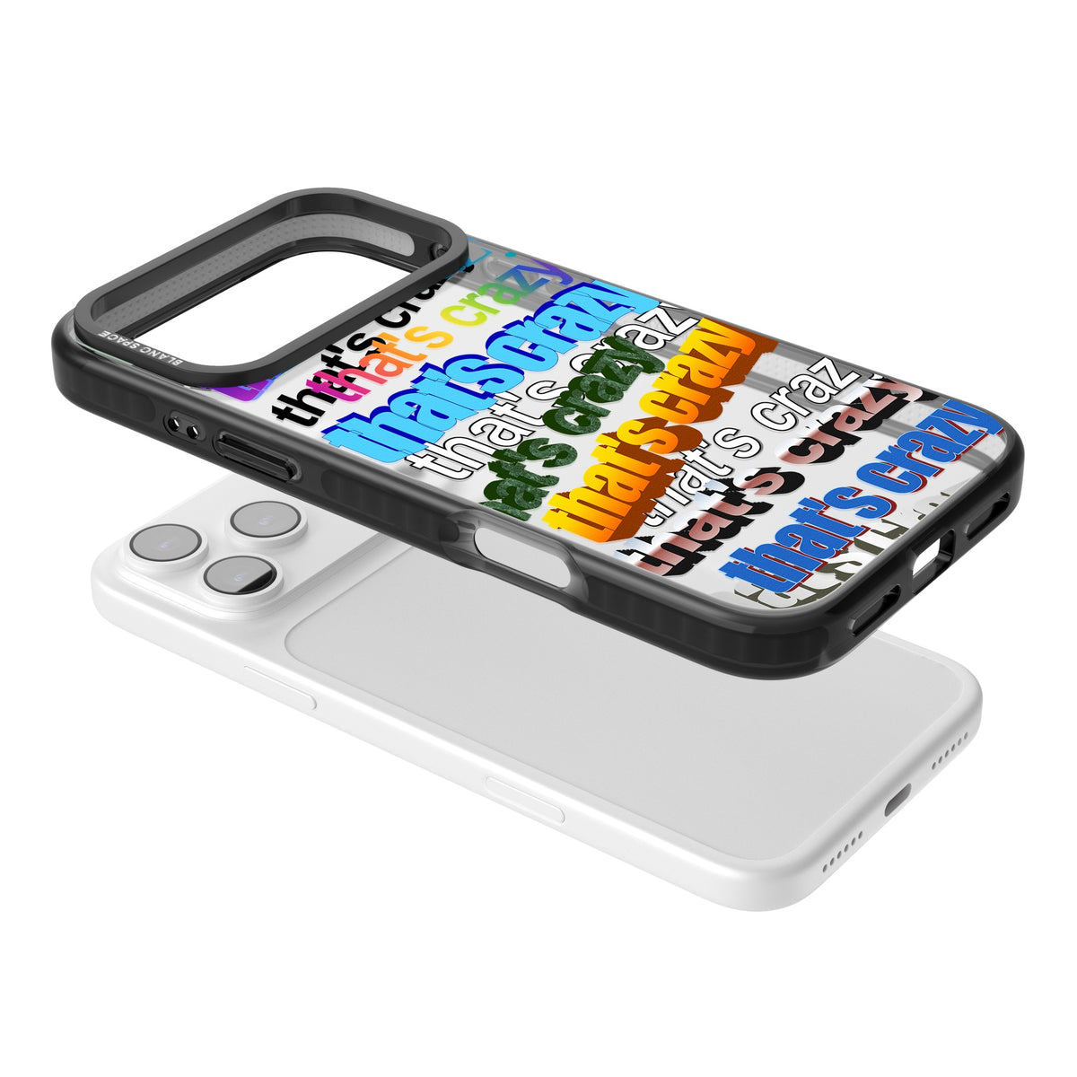 That's Crazy iPhone 17 Pro Max Impact Black Phone Case angled