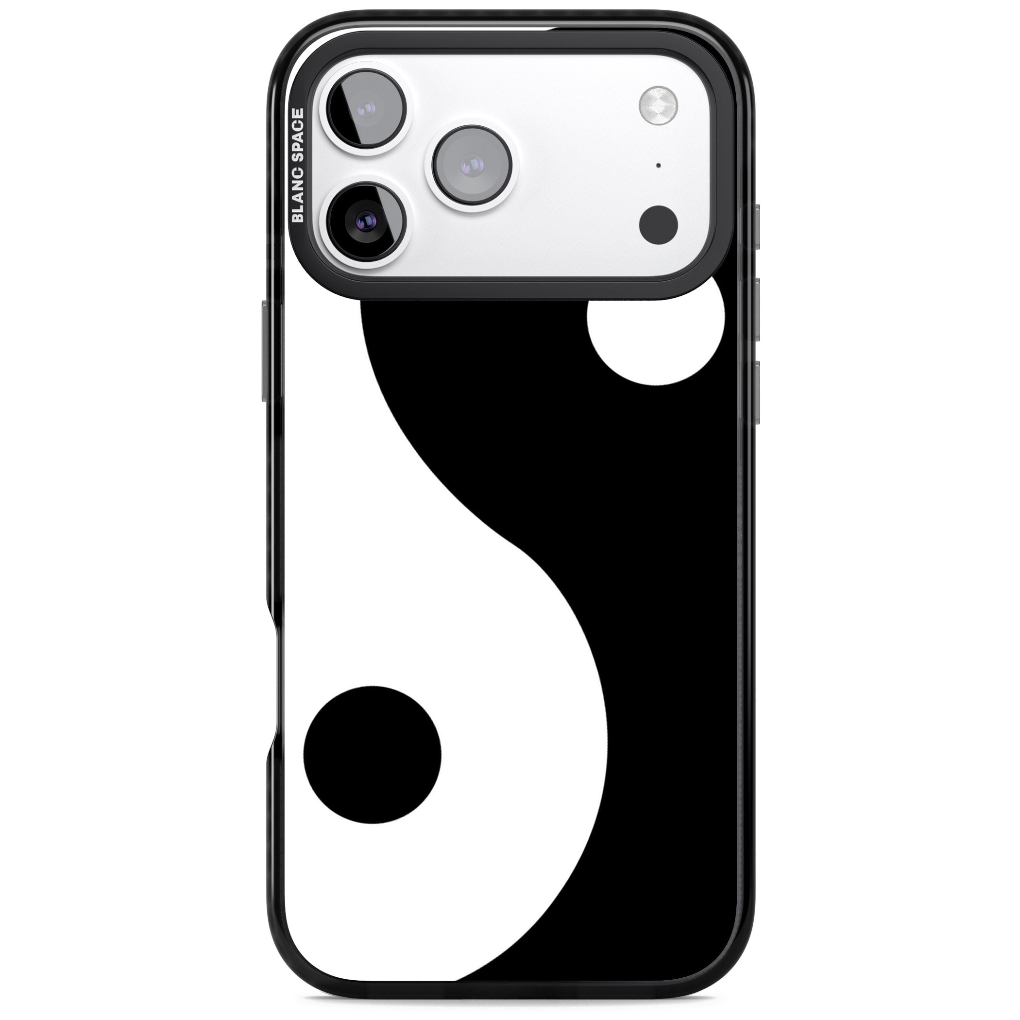 Large Yin Yang iPhone 17 Pro Impact Black Phone Case