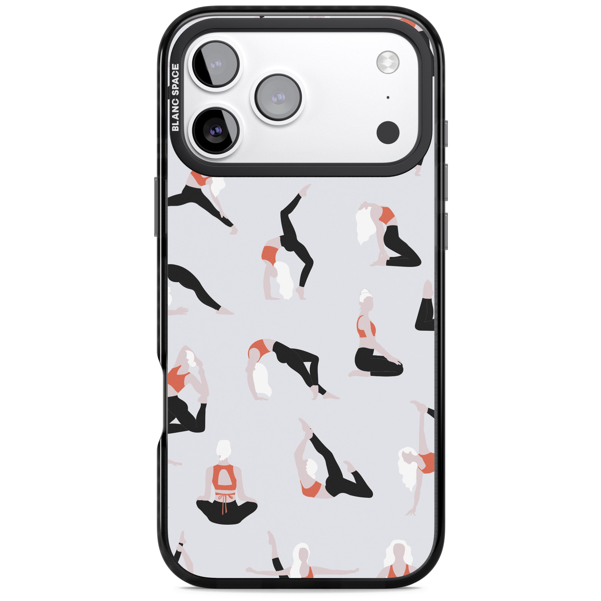 Yoga Poses Standard iPhone 17 Pro Impact Black Phone Case