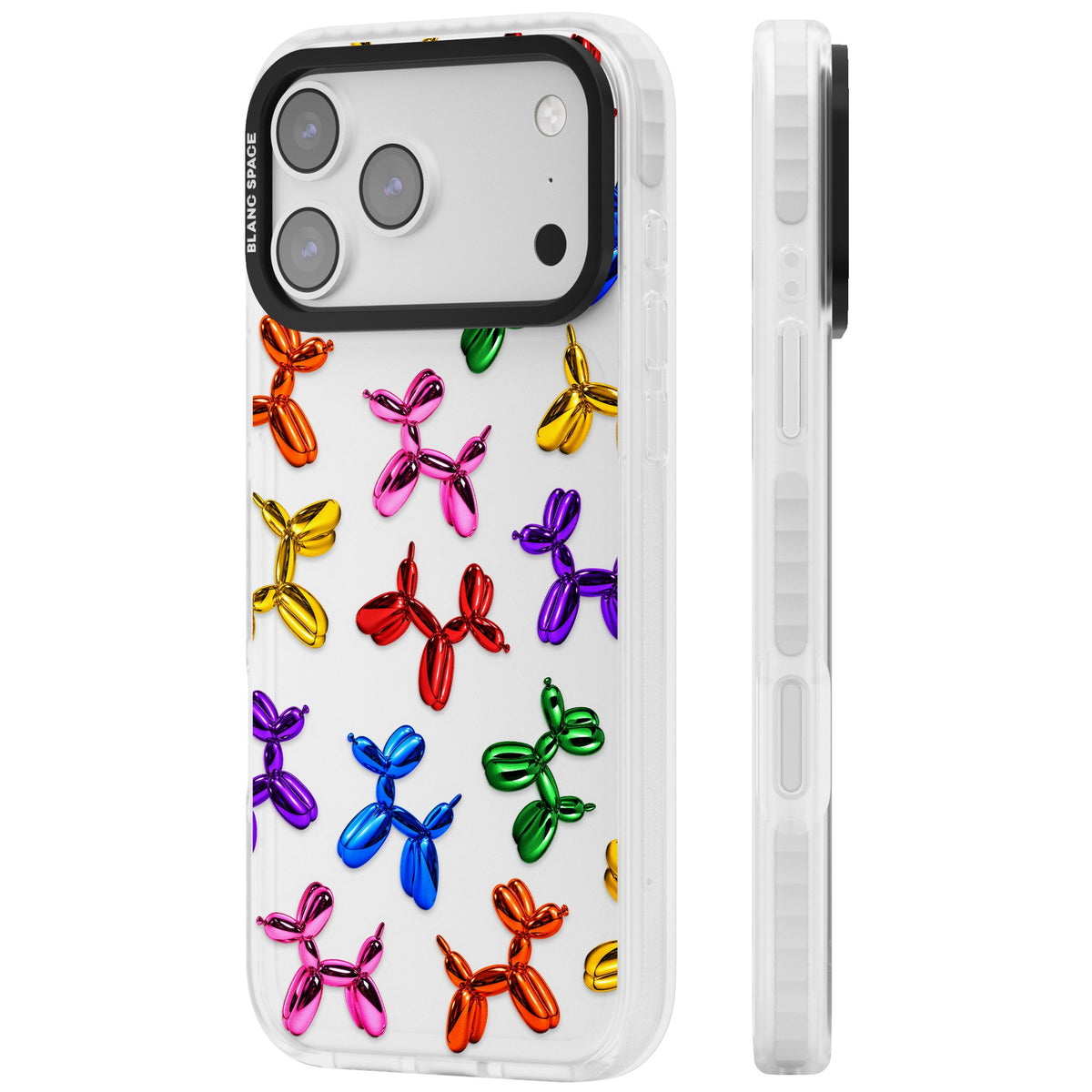 Balloon Dogs iPhone 17 Pro Max Impact Clear Phone Case side