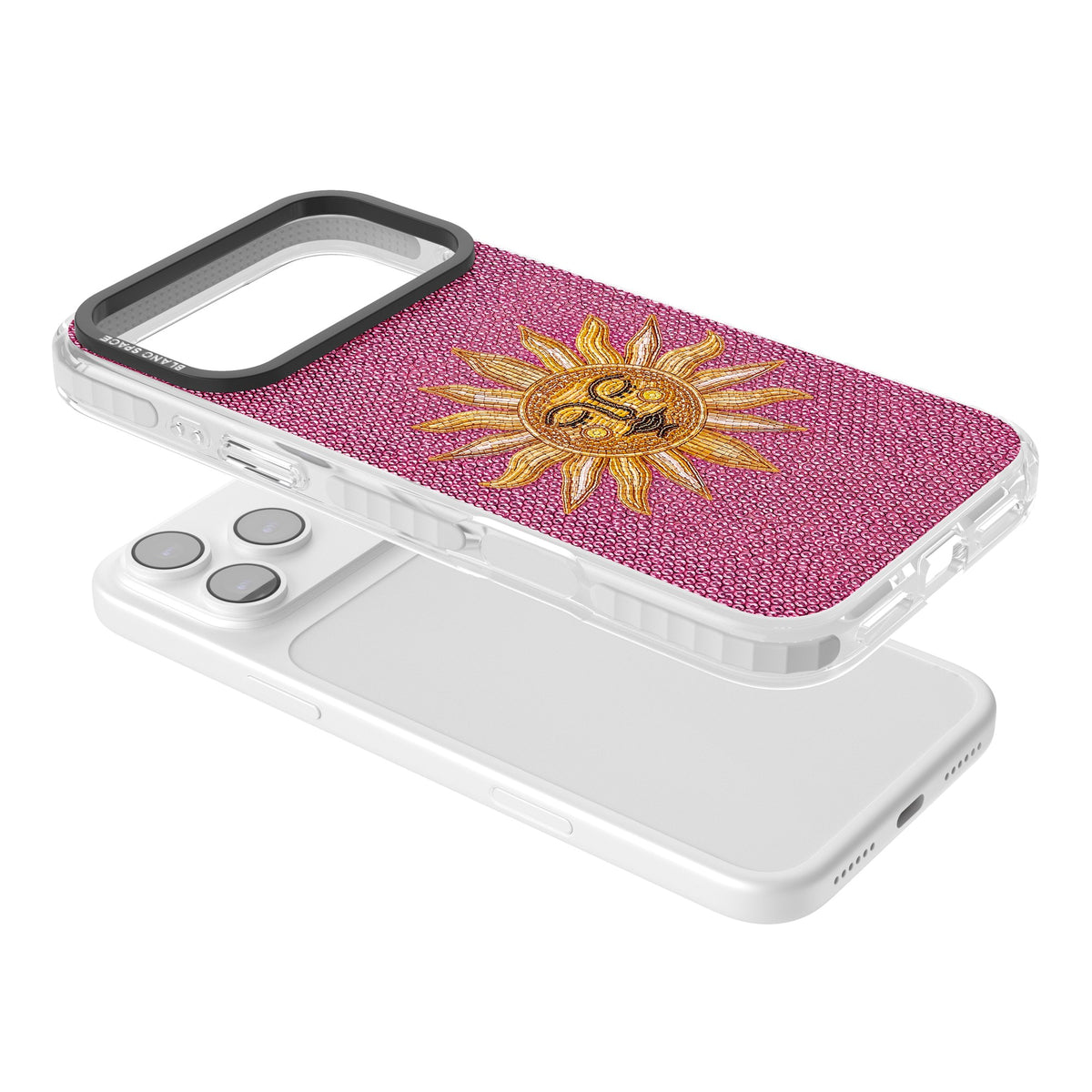 Beaded Sun iPhone 17 Pro Max Impact Clear Phone Case angled