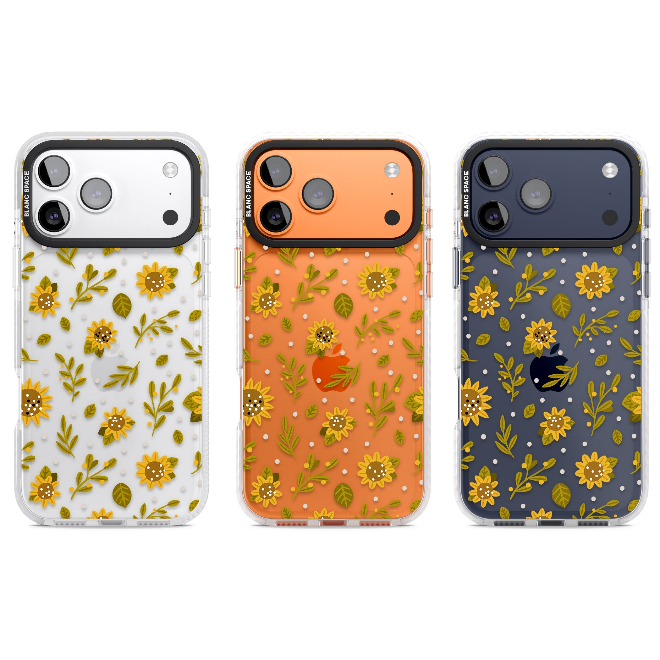 Bees & Sunflowers iPhone 17 Pro Impact Clear Phone Case APT Impact Protection